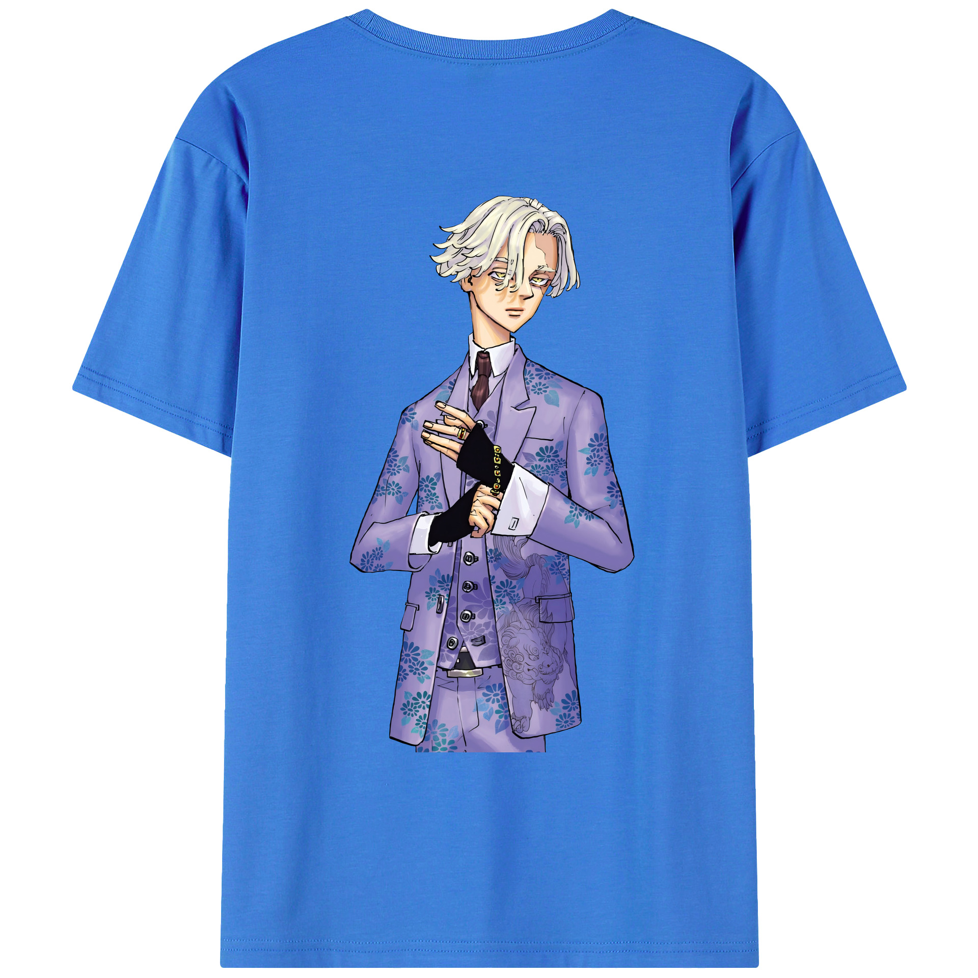 （画像用） 東京リベンジャーズ Tokyo Revengers 綿100％ メンズ半袖Tシャツ（バックプリント） 通気性