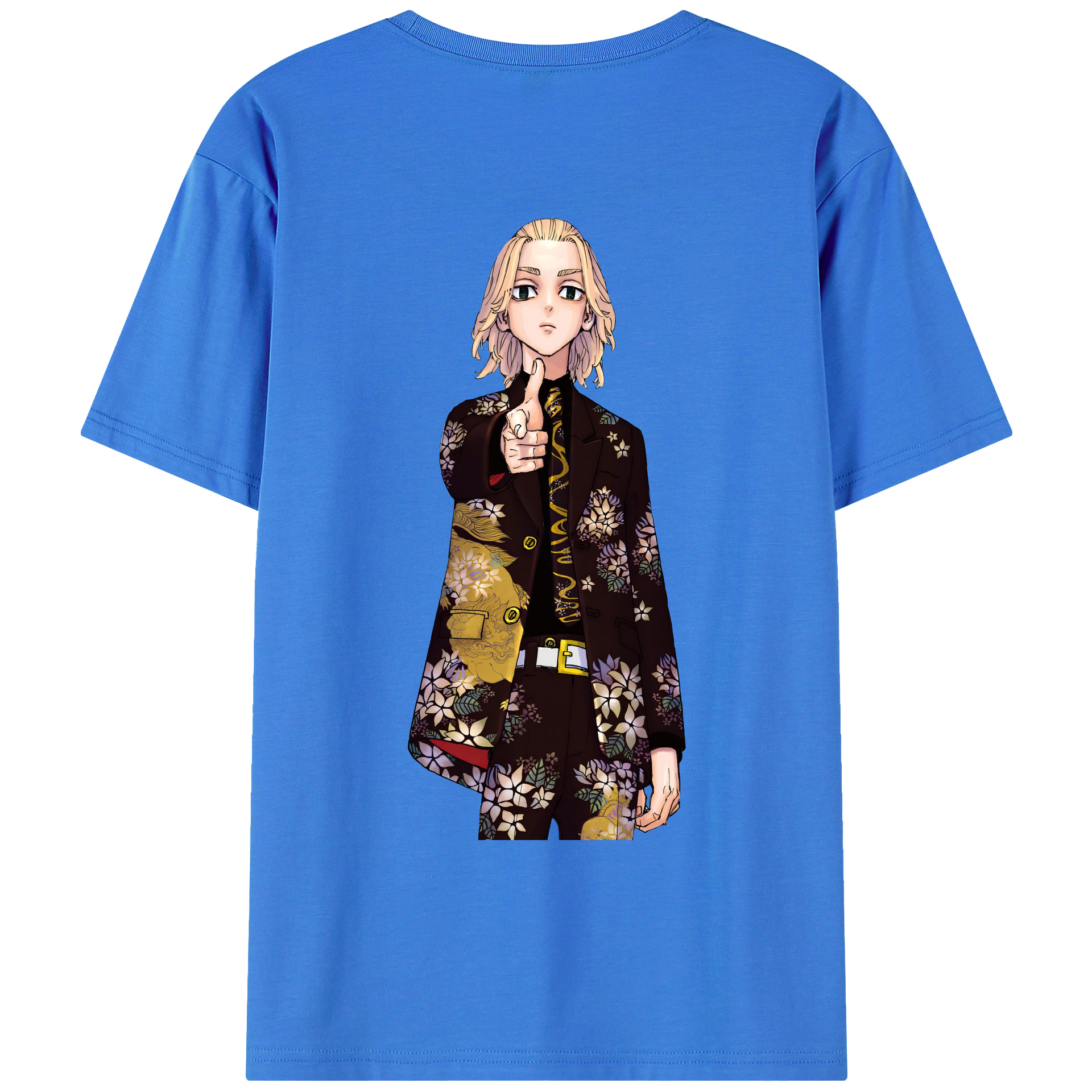 （画像用） 東京リベンジャーズ Tokyo Revengers 綿100％ メンズ半袖Tシャツ（バックプリント） 通気性
