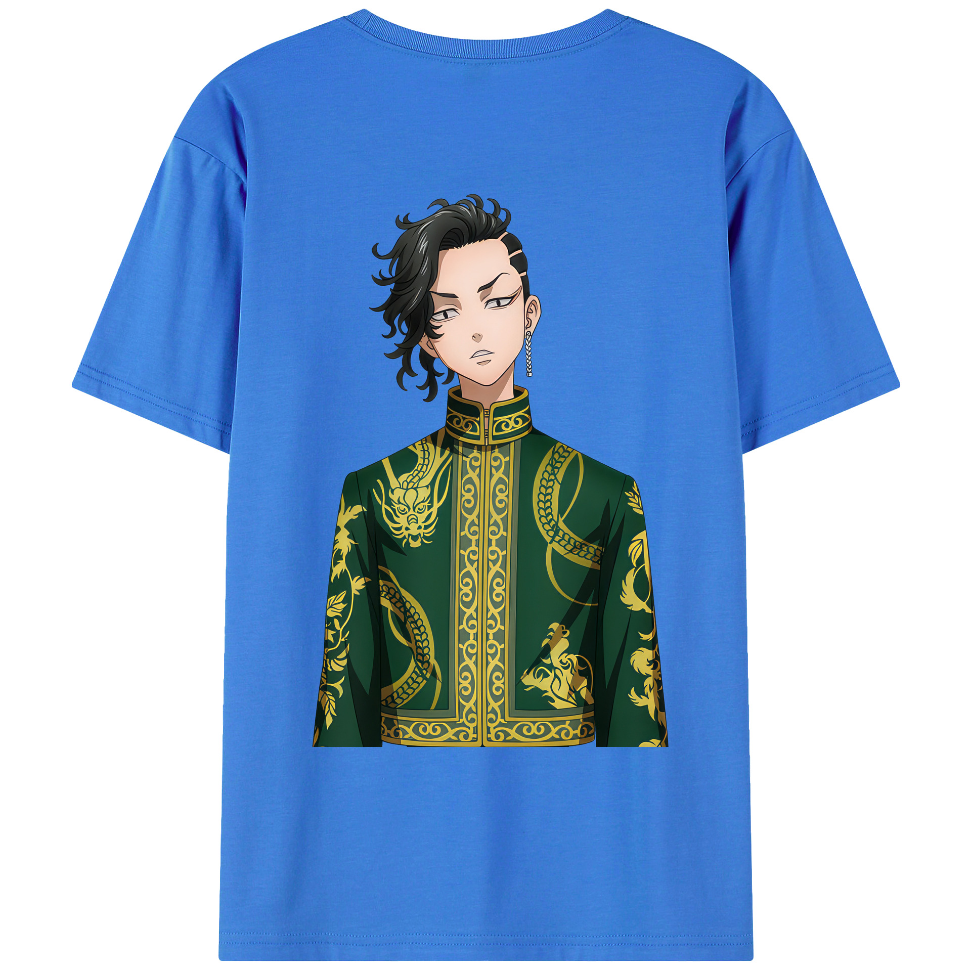 （画像用） 東京リベンジャーズ Tokyo Revengers 綿100％ メンズ半袖Tシャツ（バックプリント） 通気性