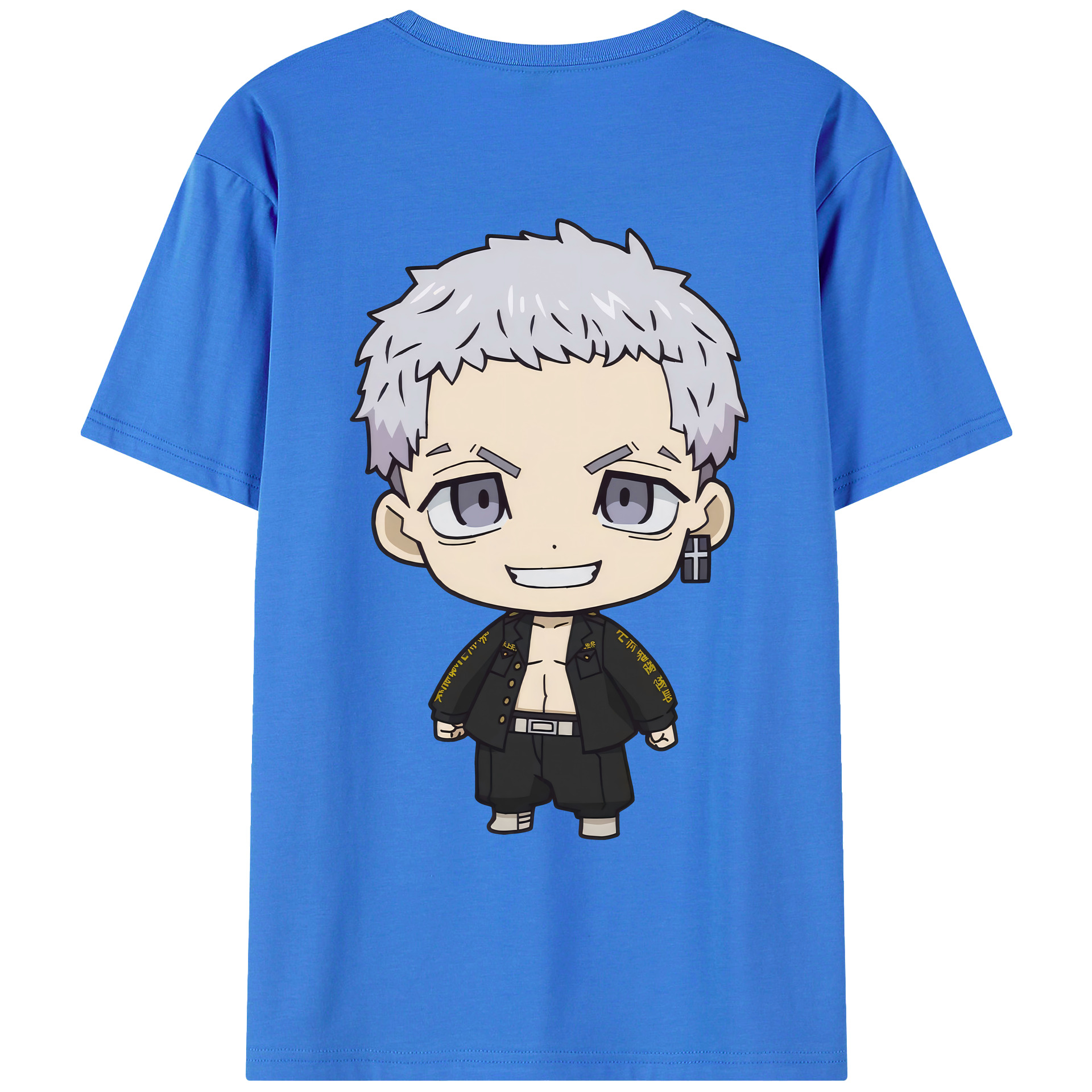 （画像用） 東京リベンジャーズ Tokyo Revengers 綿100％ メンズ半袖Tシャツ（バックプリント） 通気性