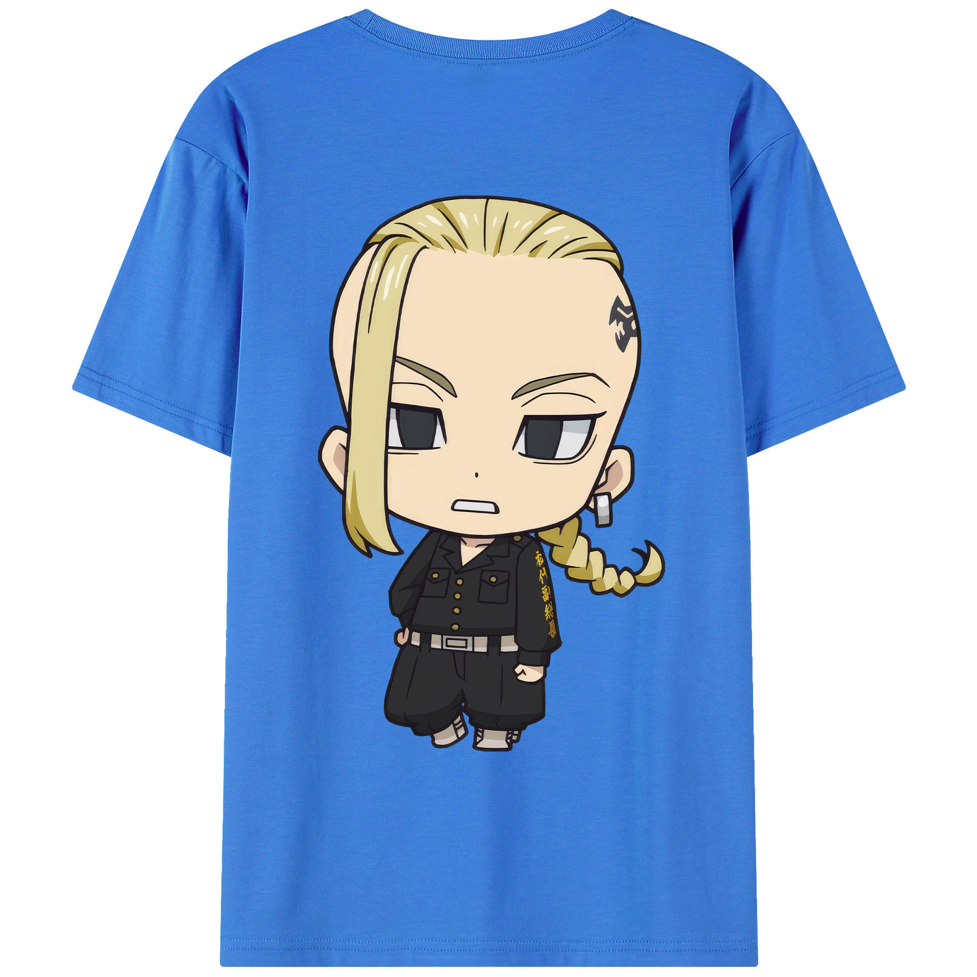 （画像用） 東京リベンジャーズ Tokyo Revengers 綿100％ メンズ半袖Tシャツ（バックプリント） 通気性