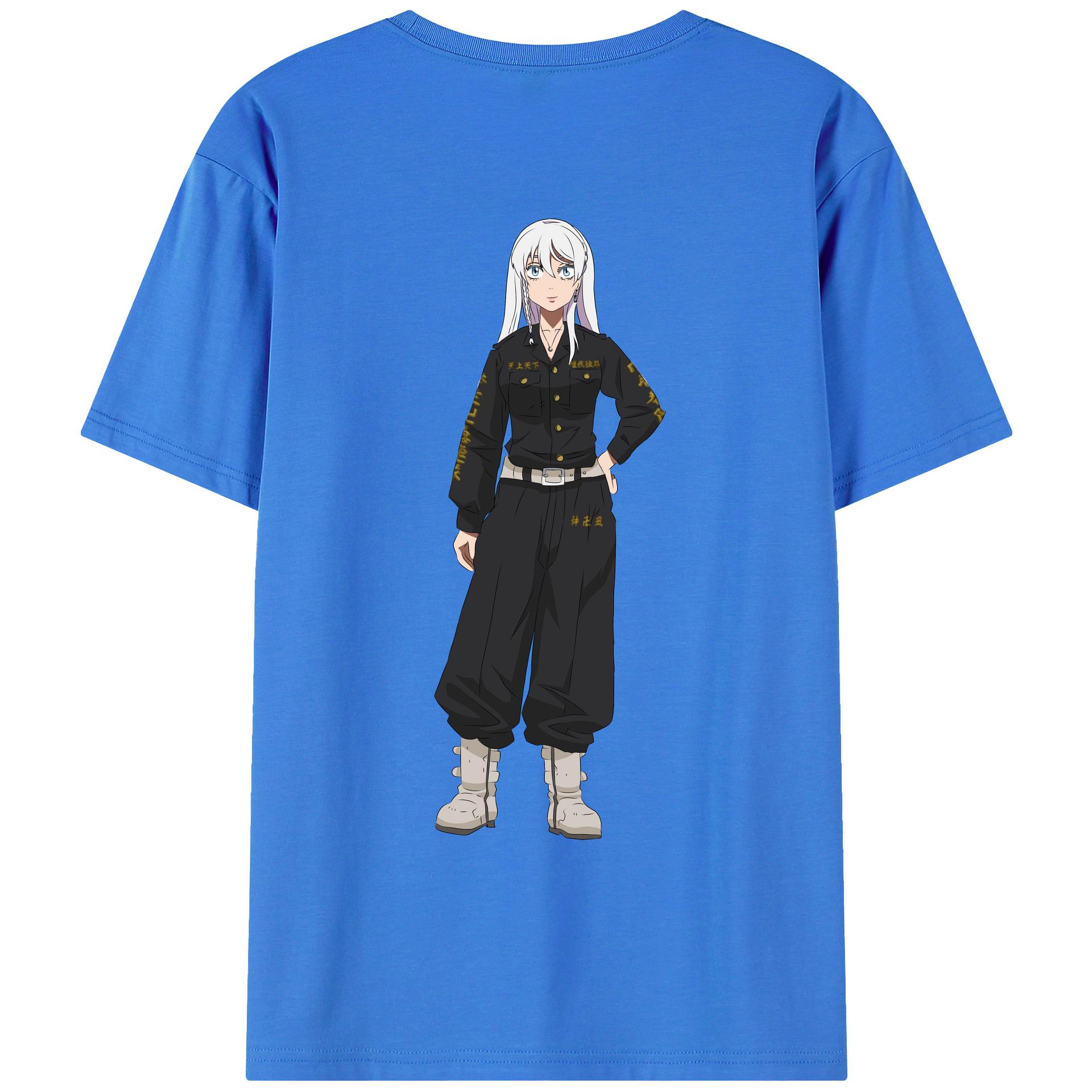 （画像用） 東京リベンジャーズ Tokyo Revengers 綿100％ メンズ半袖Tシャツ（バックプリント） 通気性