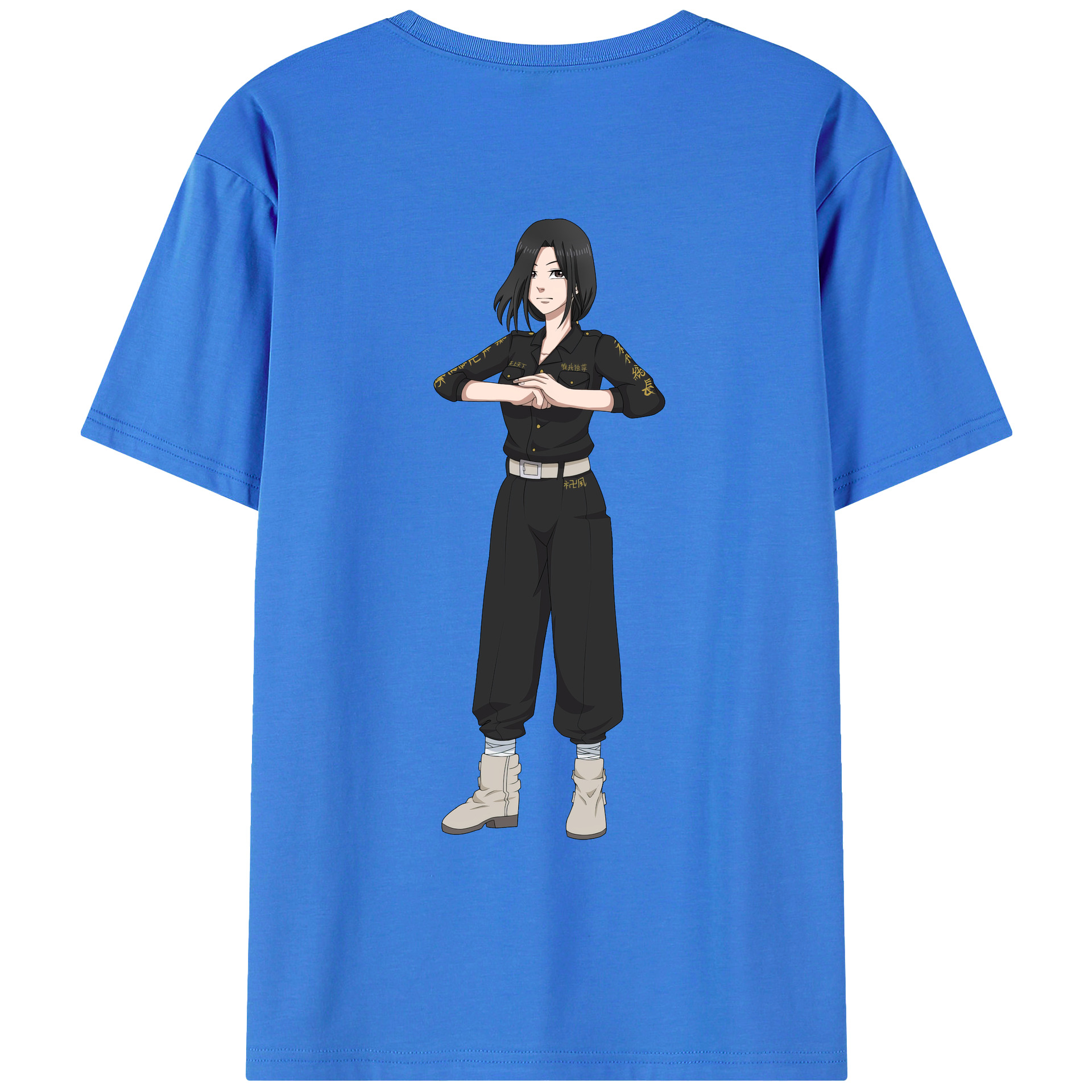 （画像用） 東京リベンジャーズ Tokyo Revengers 綿100％ メンズ半袖Tシャツ（バックプリント） 通気性