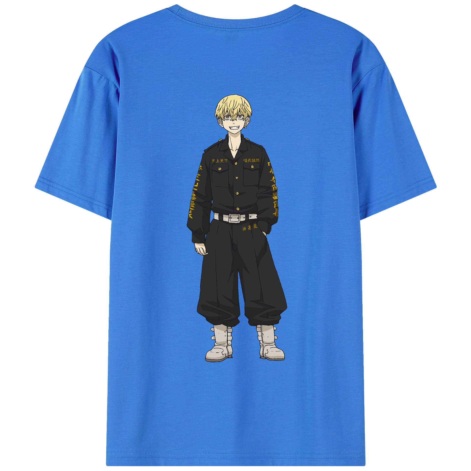 （画像用） 東京リベンジャーズ Tokyo Revengers 綿100％ メンズ半袖Tシャツ（バックプリント） 通気性