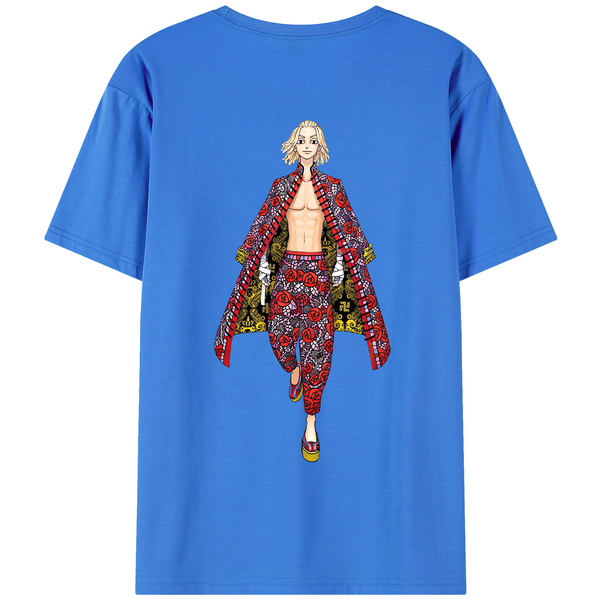 （画像用） 東京リベンジャーズ Tokyo Revengers 綿100％ メンズ半袖Tシャツ（バックプリント） 通気性