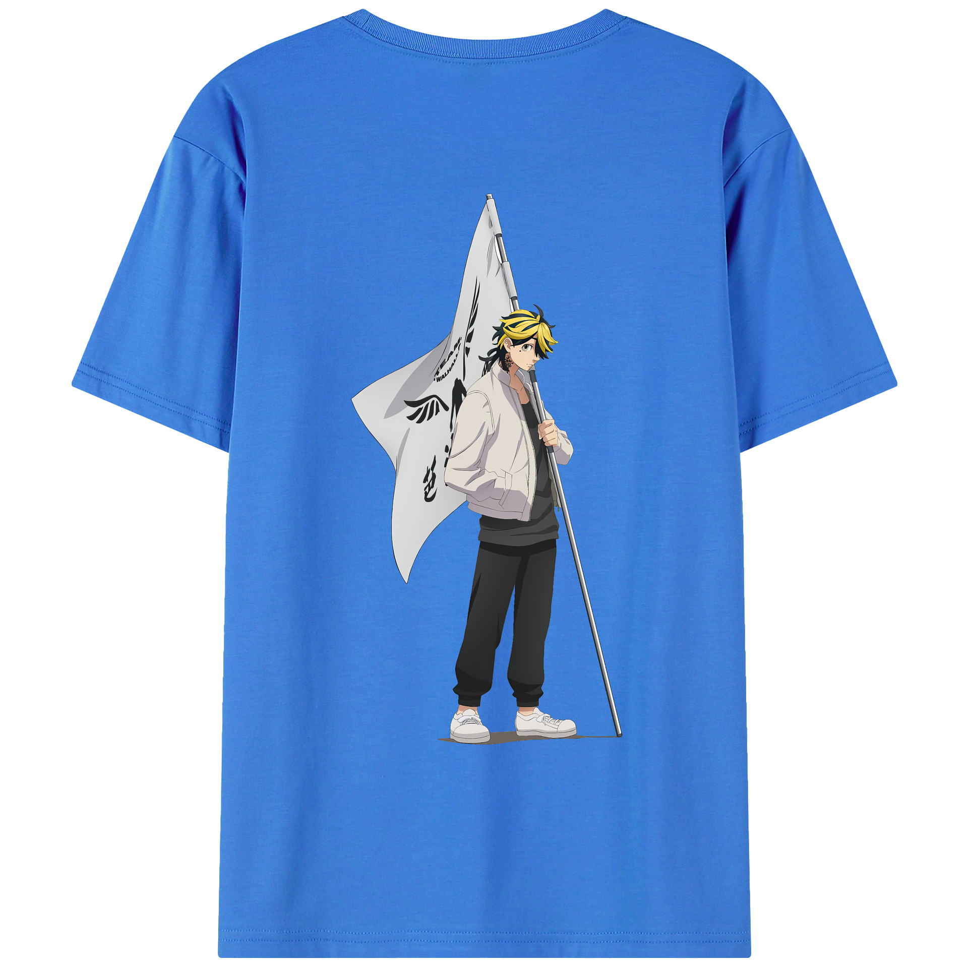 （画像用） 東京リベンジャーズ Tokyo Revengers 綿100％ メンズ半袖Tシャツ（バックプリント） 通気性