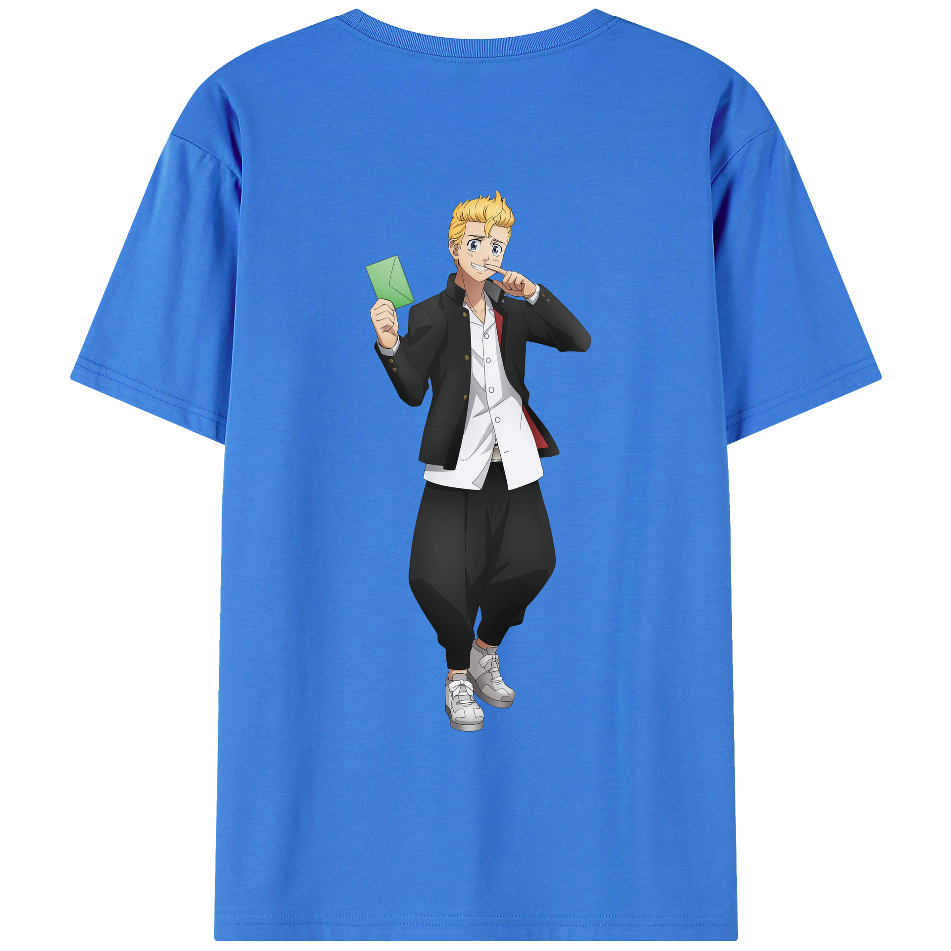 （画像用） 東京リベンジャーズ Tokyo Revengers 綿100％ メンズ半袖Tシャツ（バックプリント） 通気性