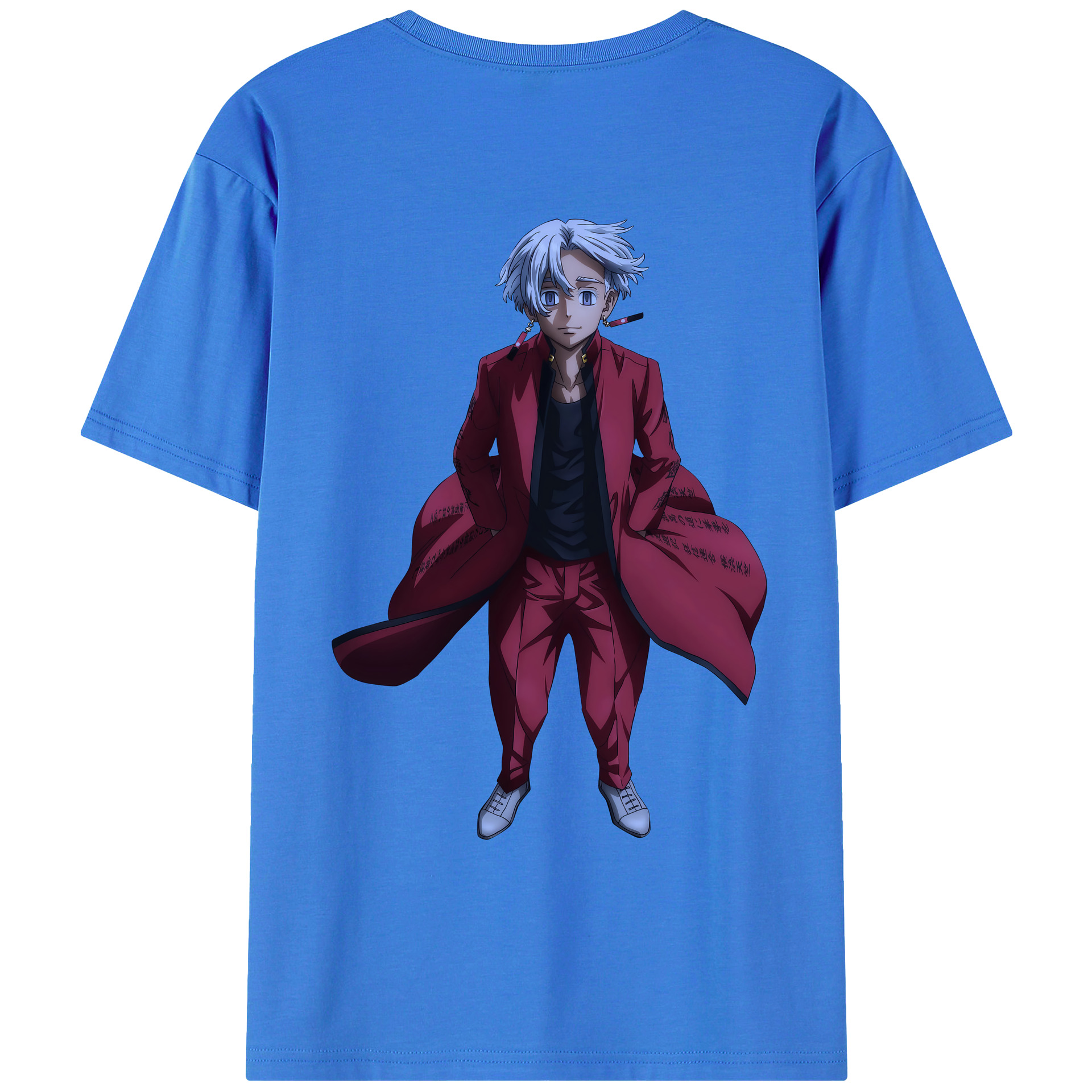 （画像用） 東京リベンジャーズ Tokyo Revengers 綿100％ メンズ半袖Tシャツ（バックプリント） 通気性