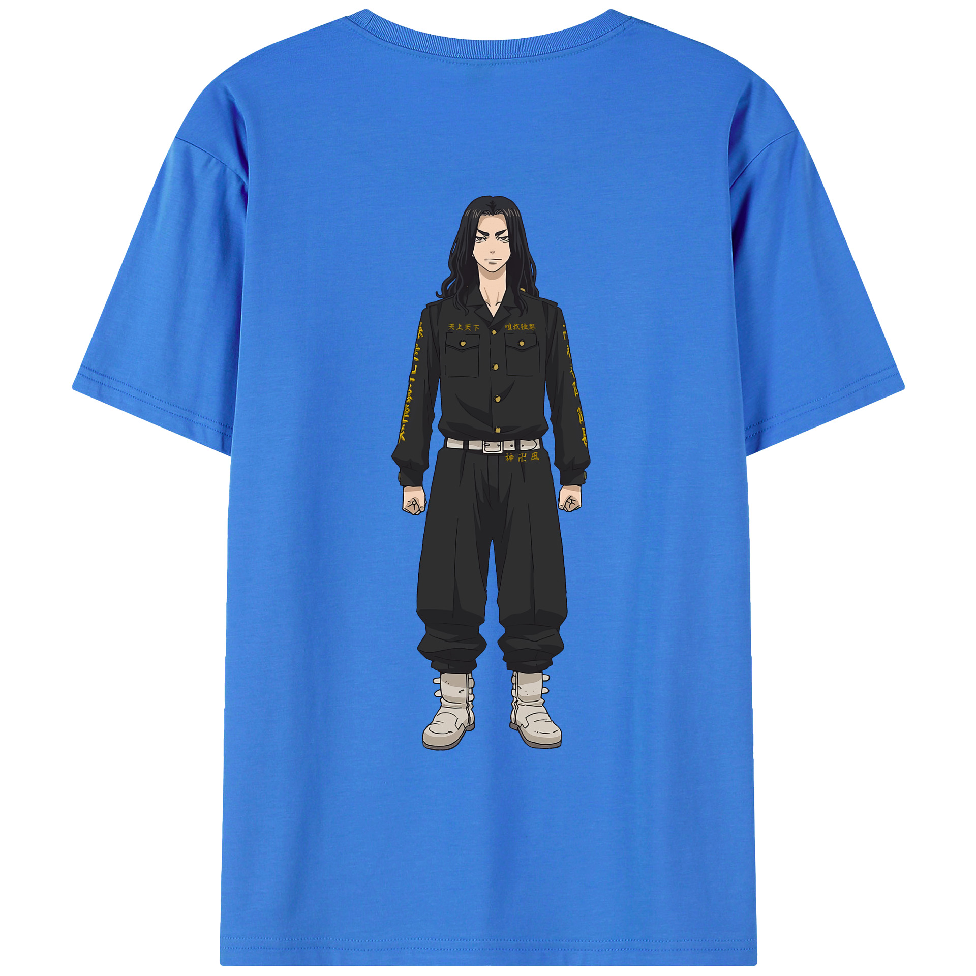 （画像用） 東京リベンジャーズ Tokyo Revengers 綿100％ メンズ半袖Tシャツ（バックプリント） 通気性