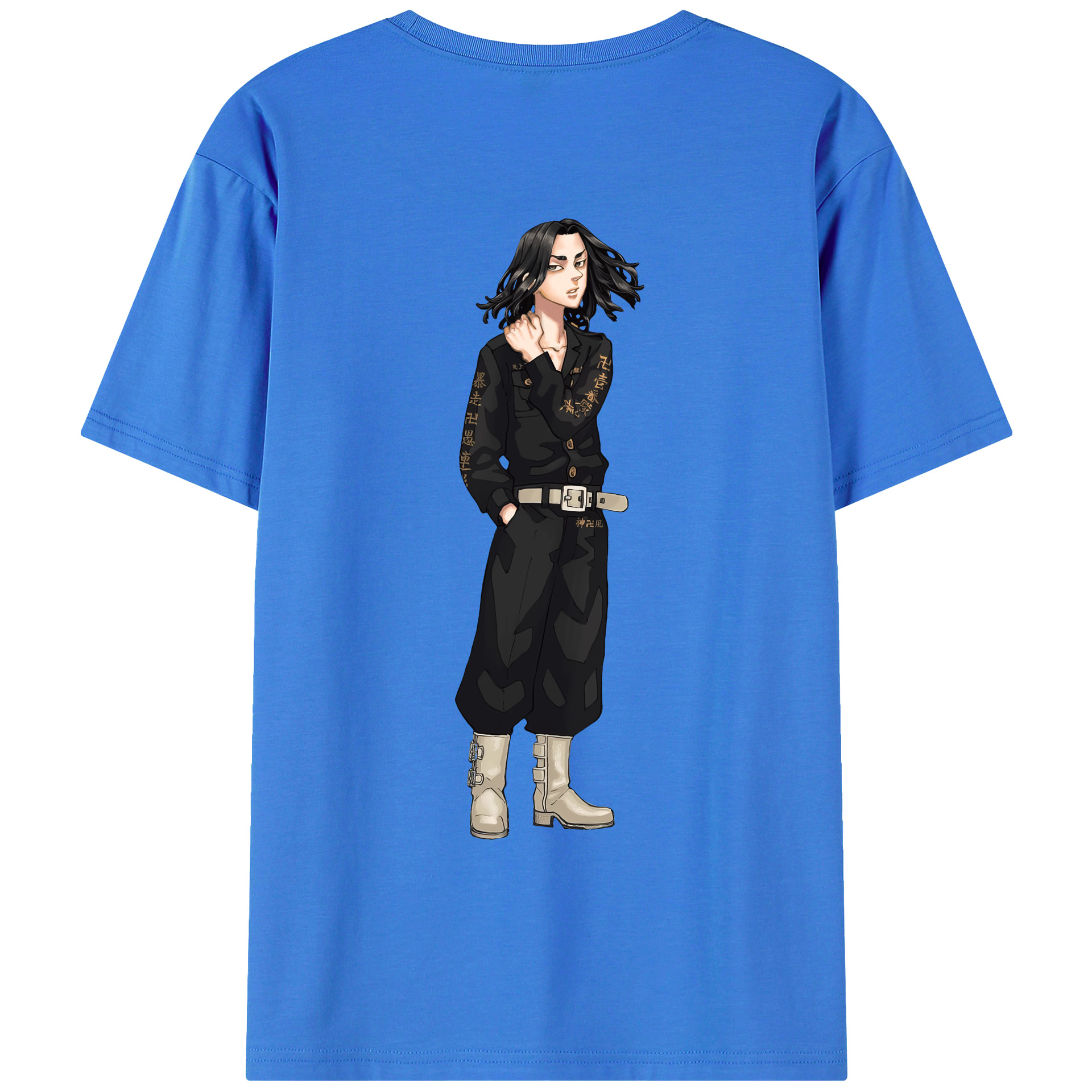 （画像用） 東京リベンジャーズ Tokyo Revengers 綿100％ メンズ半袖Tシャツ（バックプリント） 通気性