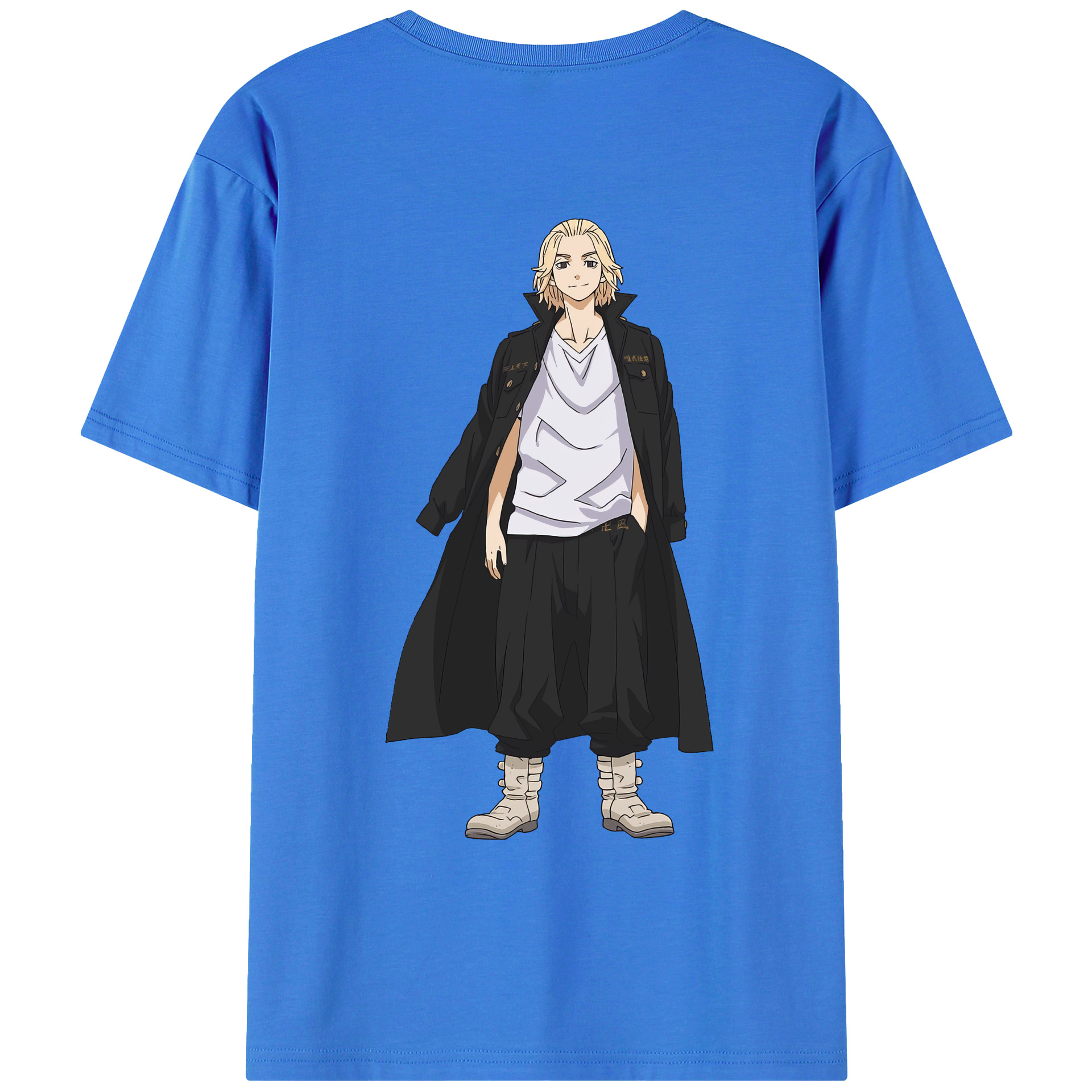 （画像用） 東京リベンジャーズ Tokyo Revengers 綿100％ メンズ半袖Tシャツ（バックプリント） 通気性
