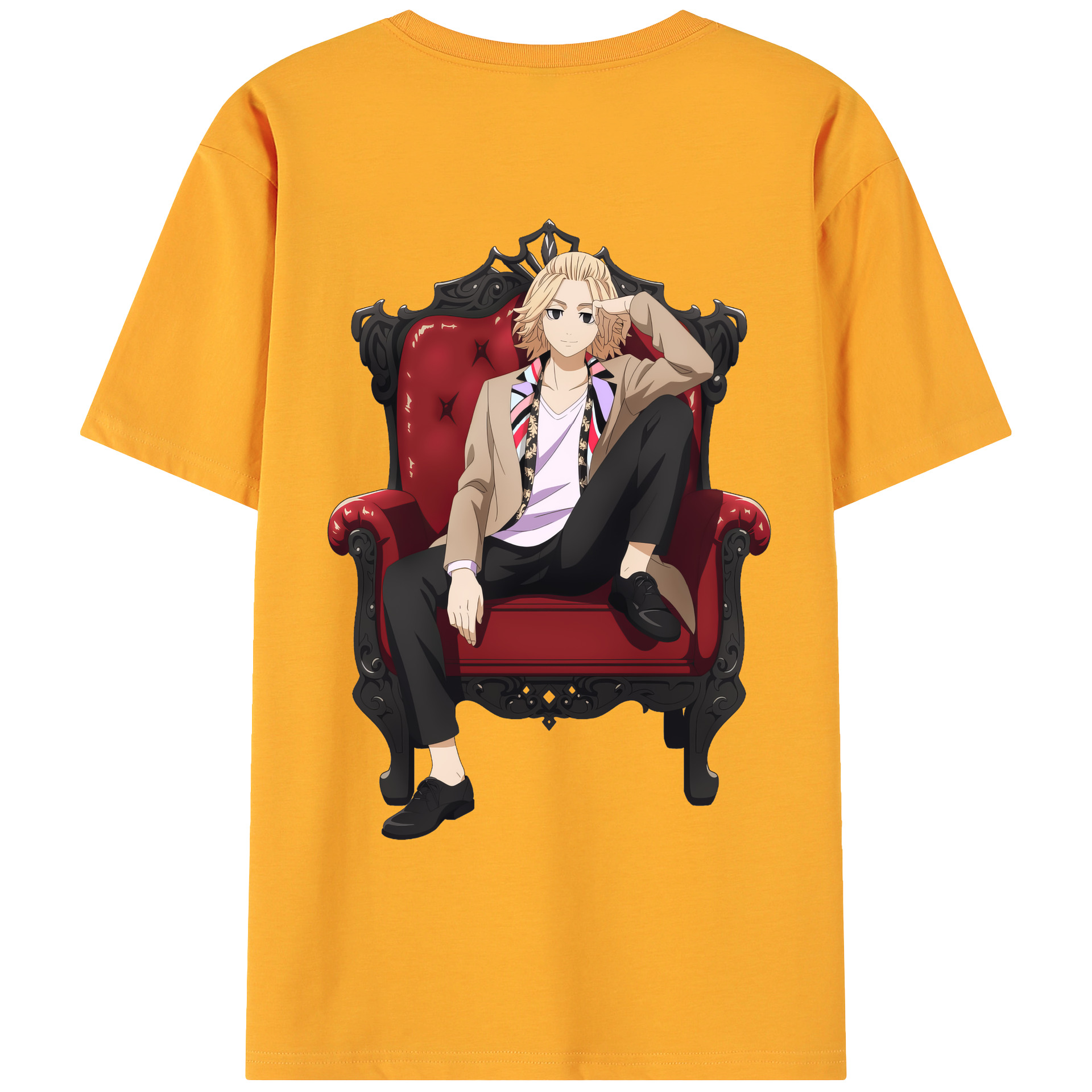 （画像用） 東京リベンジャーズ Tokyo Revengers 綿100％ メンズ半袖Tシャツ（バックプリント） 通気性