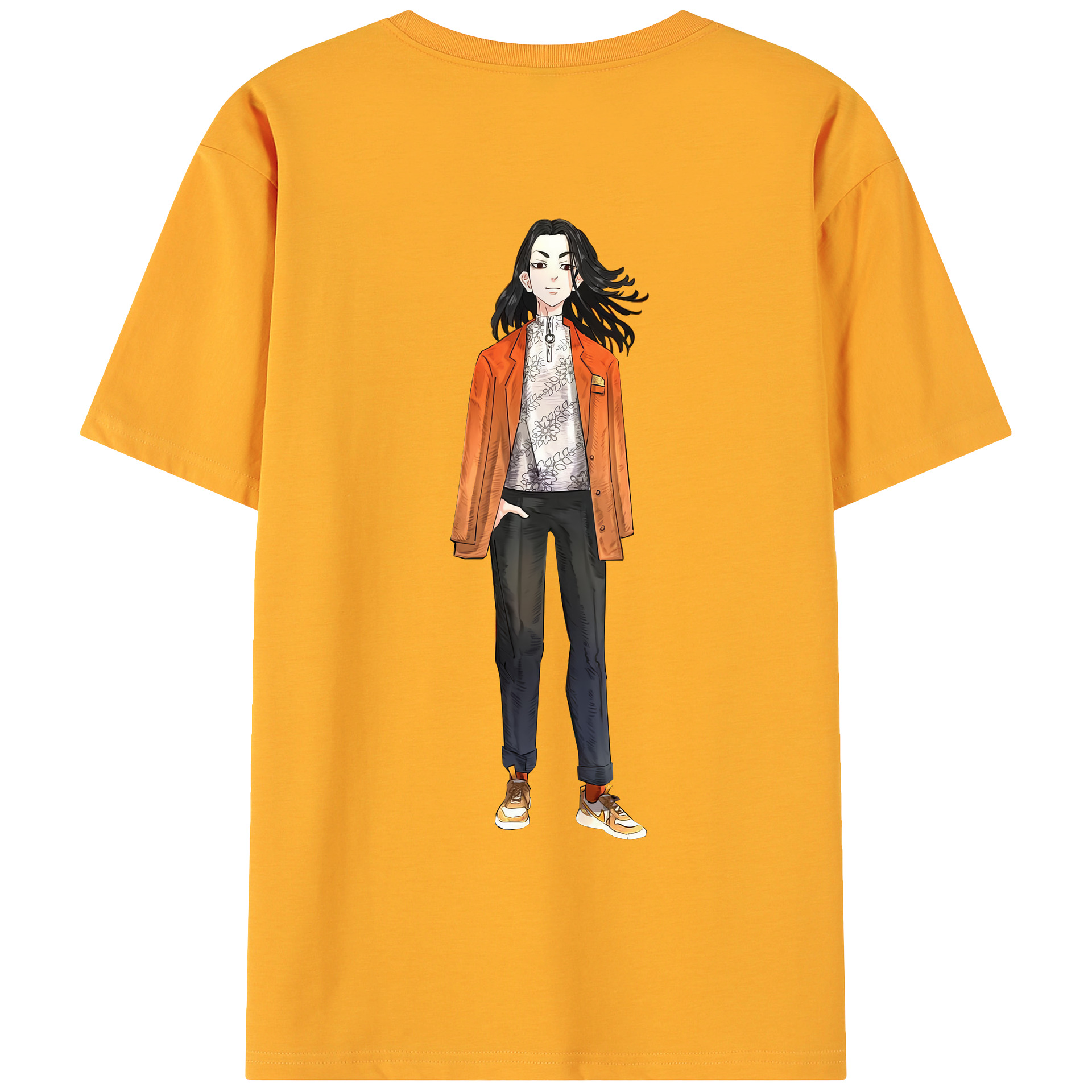 （画像用） 東京リベンジャーズ Tokyo Revengers 綿100％ メンズ半袖Tシャツ（バックプリント） 通気性