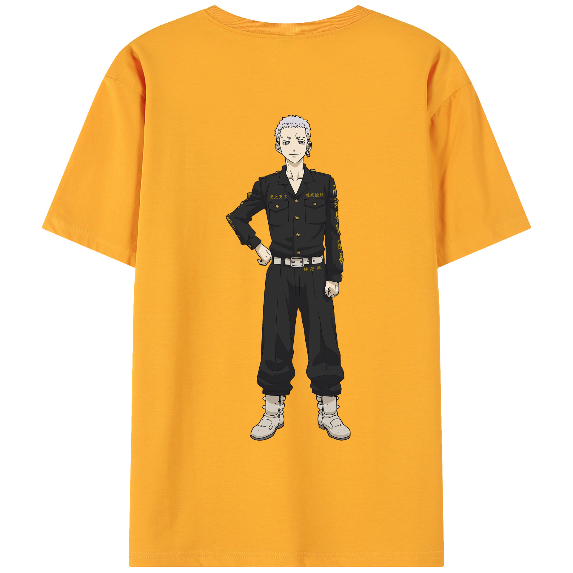 （画像用） 東京リベンジャーズ Tokyo Revengers 綿100％ メンズ半袖Tシャツ（バックプリント） 通気性