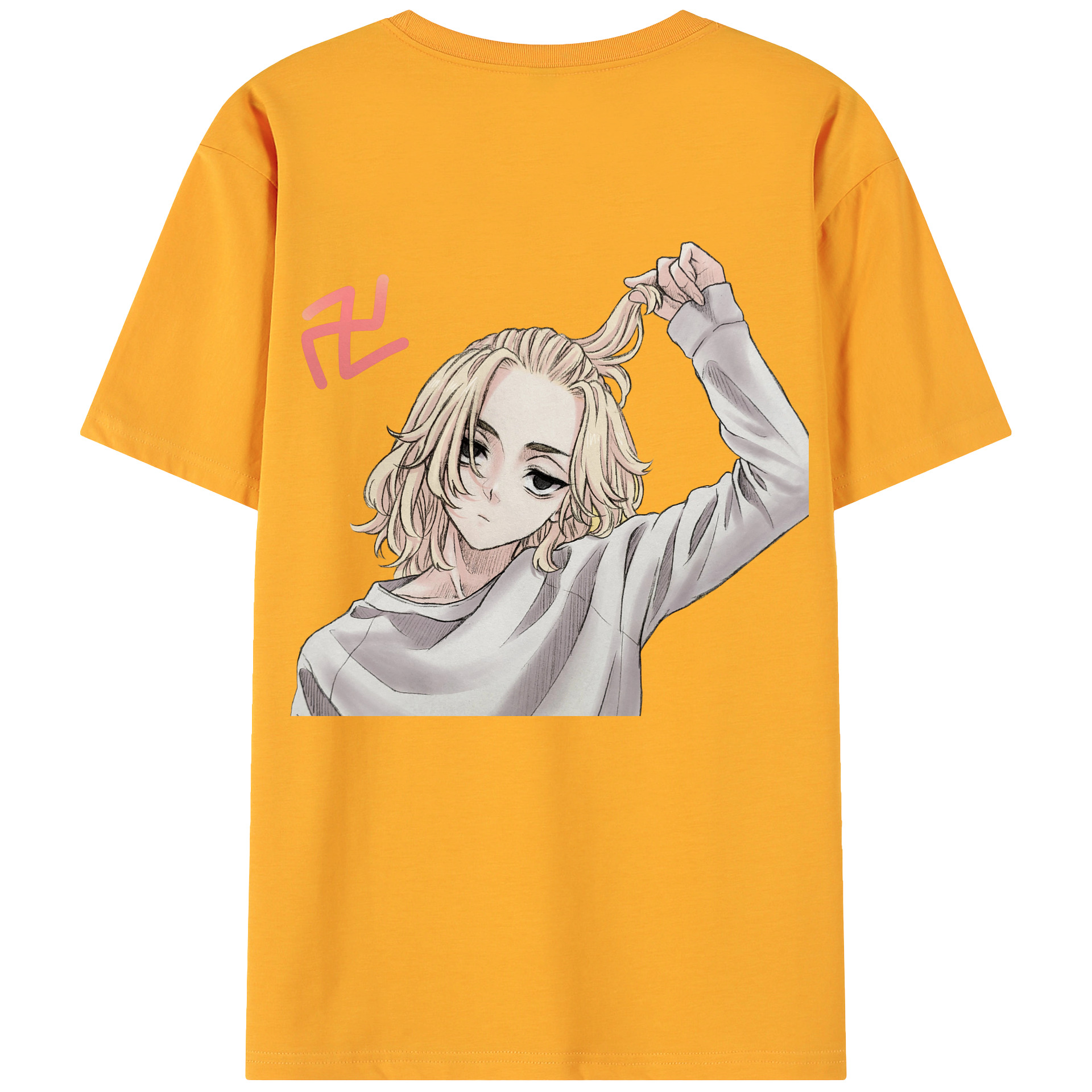 （画像用） 東京リベンジャーズ Tokyo Revengers 綿100％ メンズ半袖Tシャツ（バックプリント） 通気性