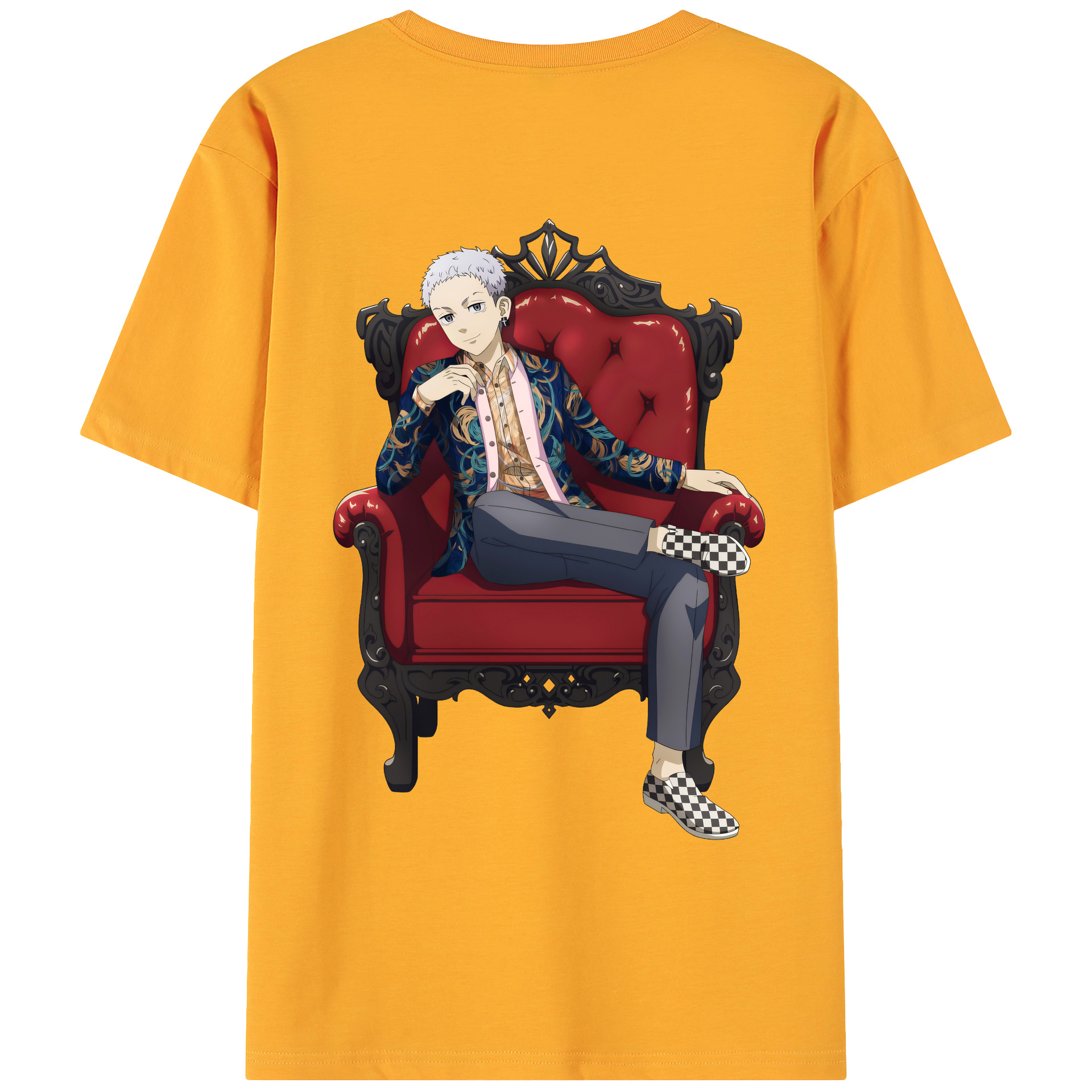 （画像用） 東京リベンジャーズ Tokyo Revengers 綿100％ メンズ半袖Tシャツ（バックプリント） 通気性