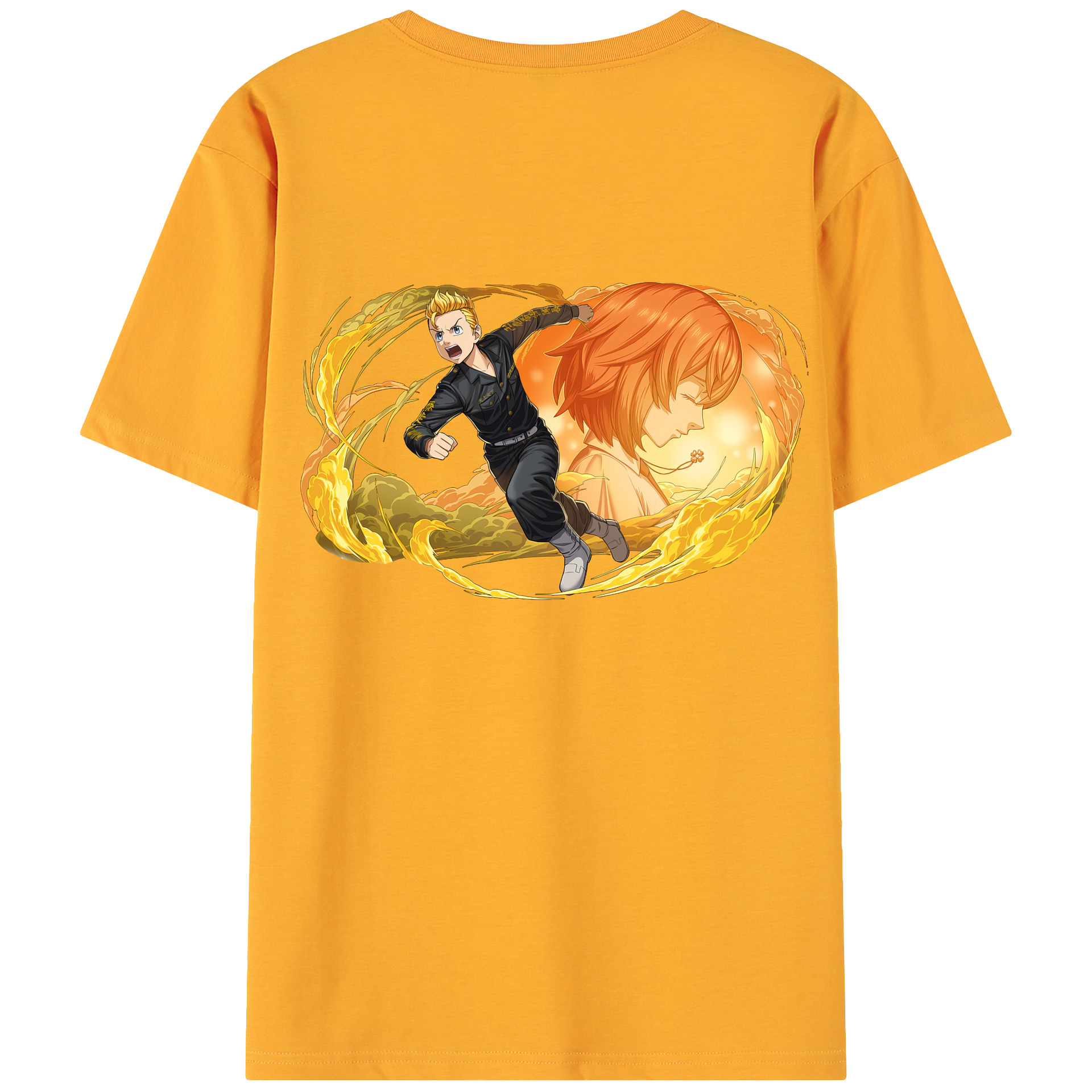 （画像用） 東京リベンジャーズ Tokyo Revengers 綿100％ メンズ半袖Tシャツ（バックプリント） 通気性