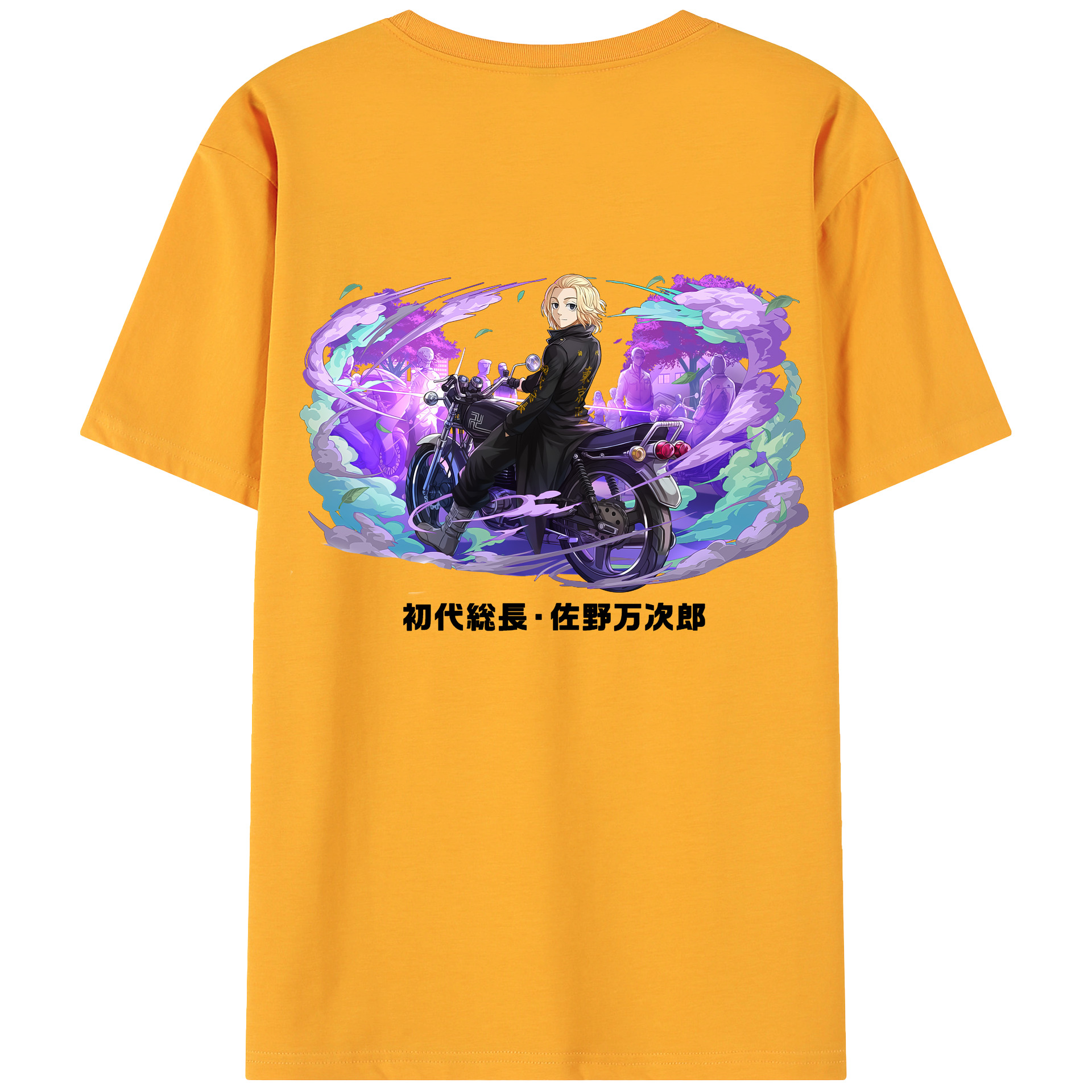 （画像用） 東京リベンジャーズ Tokyo Revengers 綿100％ メンズ半袖Tシャツ（バックプリント） 通気性