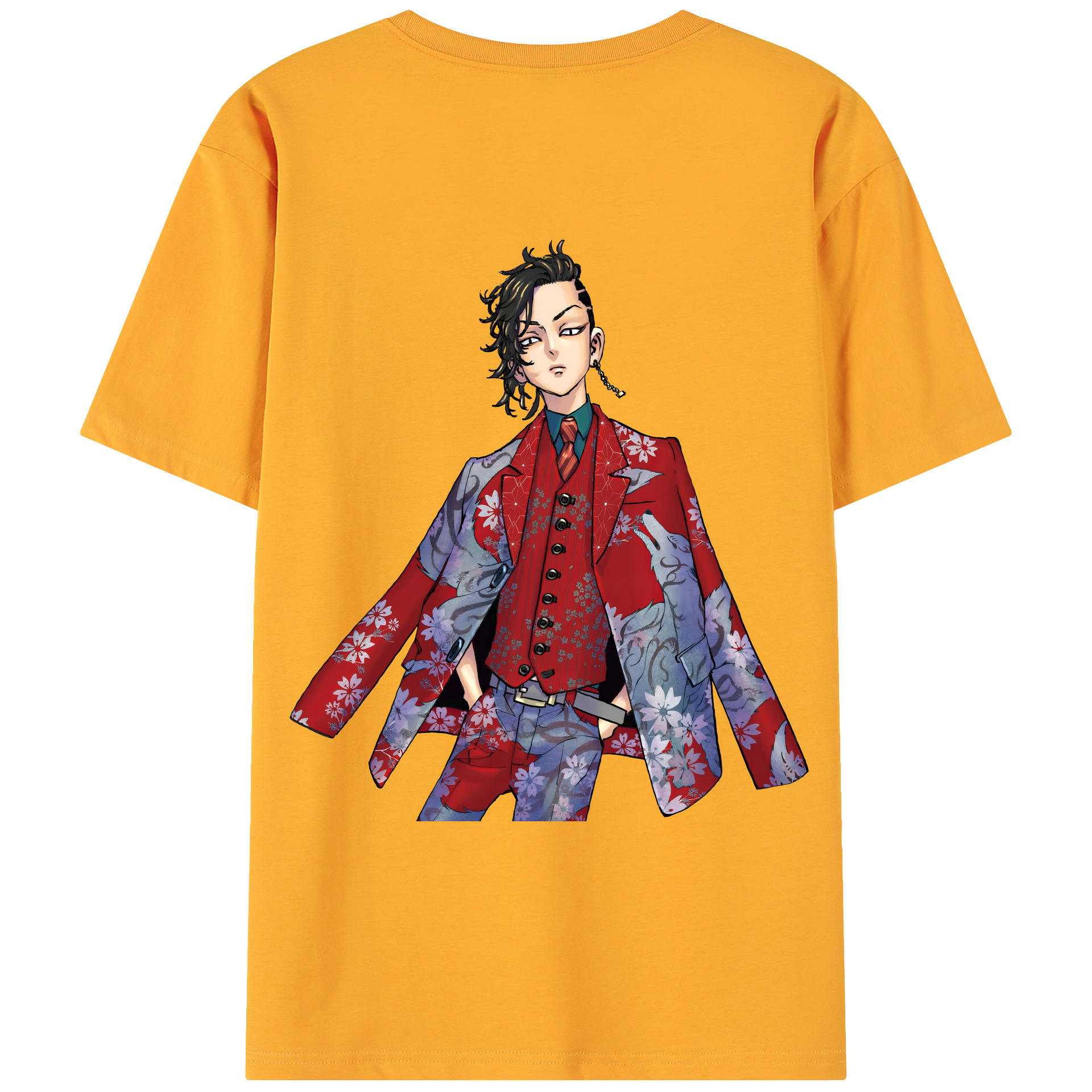 （画像用） 東京リベンジャーズ Tokyo Revengers 綿100％ メンズ半袖Tシャツ（バックプリント） 通気性