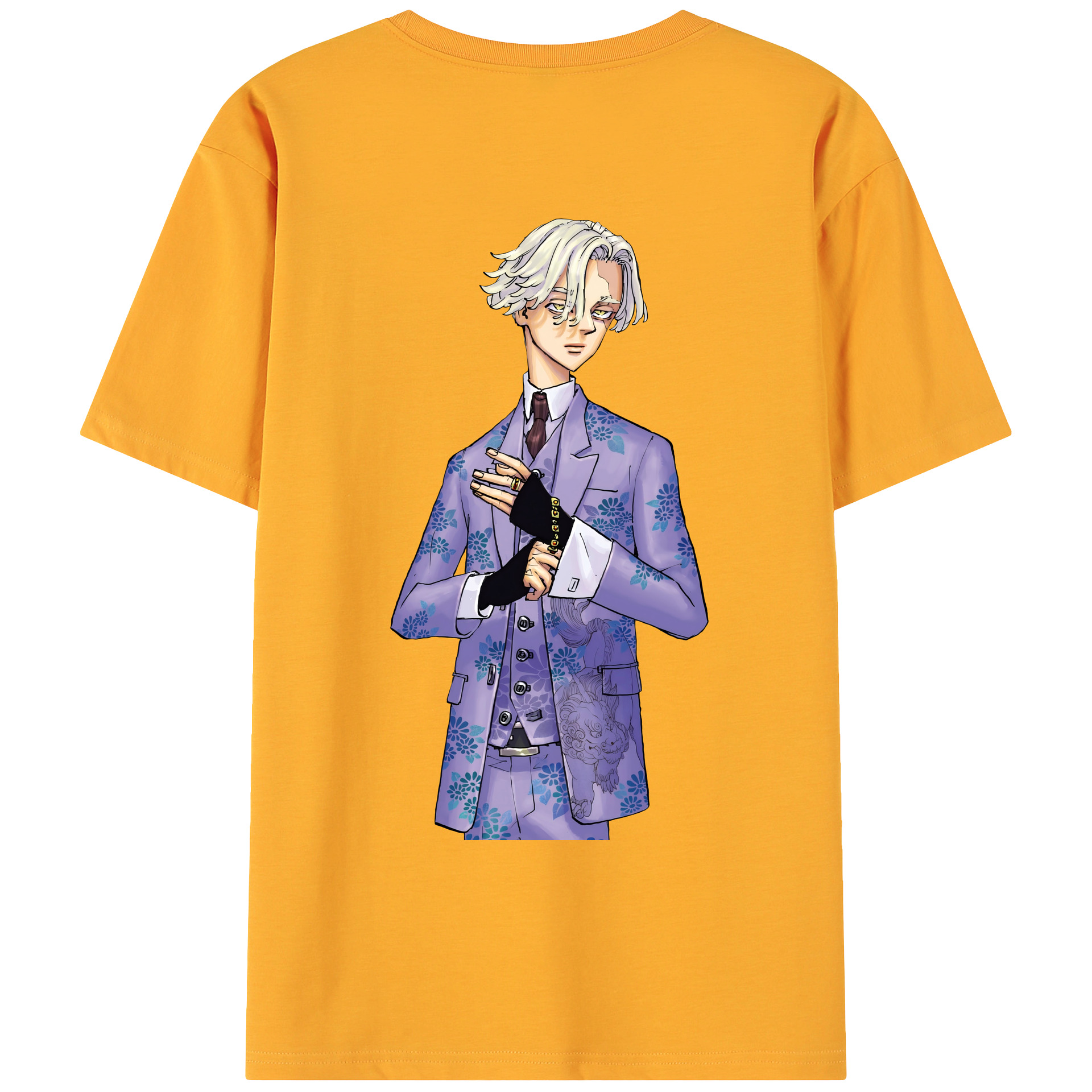（画像用） 東京リベンジャーズ Tokyo Revengers 綿100％ メンズ半袖Tシャツ（バックプリント） 通気性