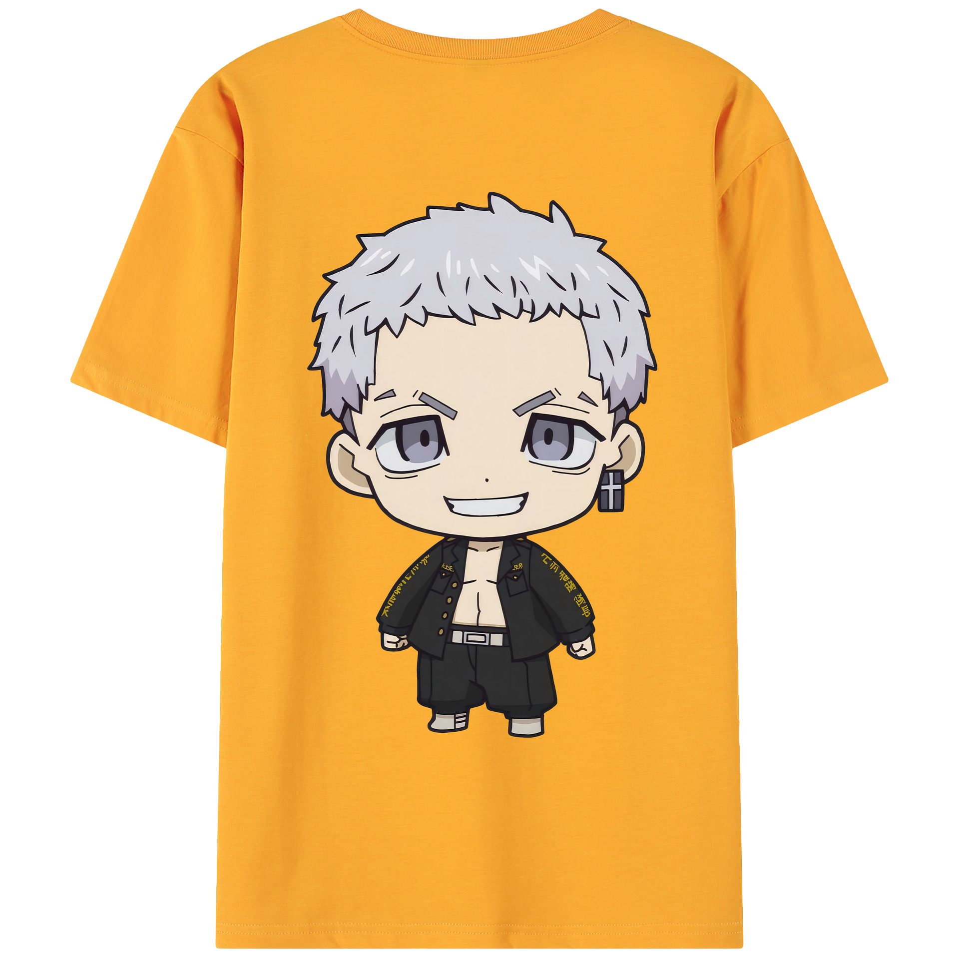（画像用） 東京リベンジャーズ Tokyo Revengers 綿100％ メンズ半袖Tシャツ（バックプリント） 通気性