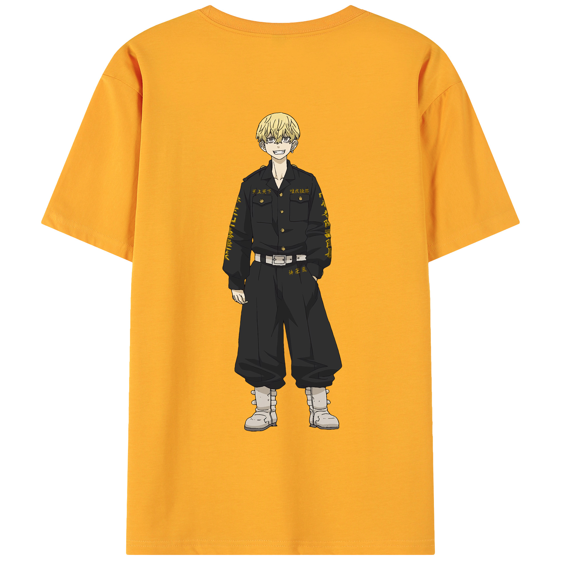 （画像用） 東京リベンジャーズ Tokyo Revengers 綿100％ メンズ半袖Tシャツ（バックプリント） 通気性