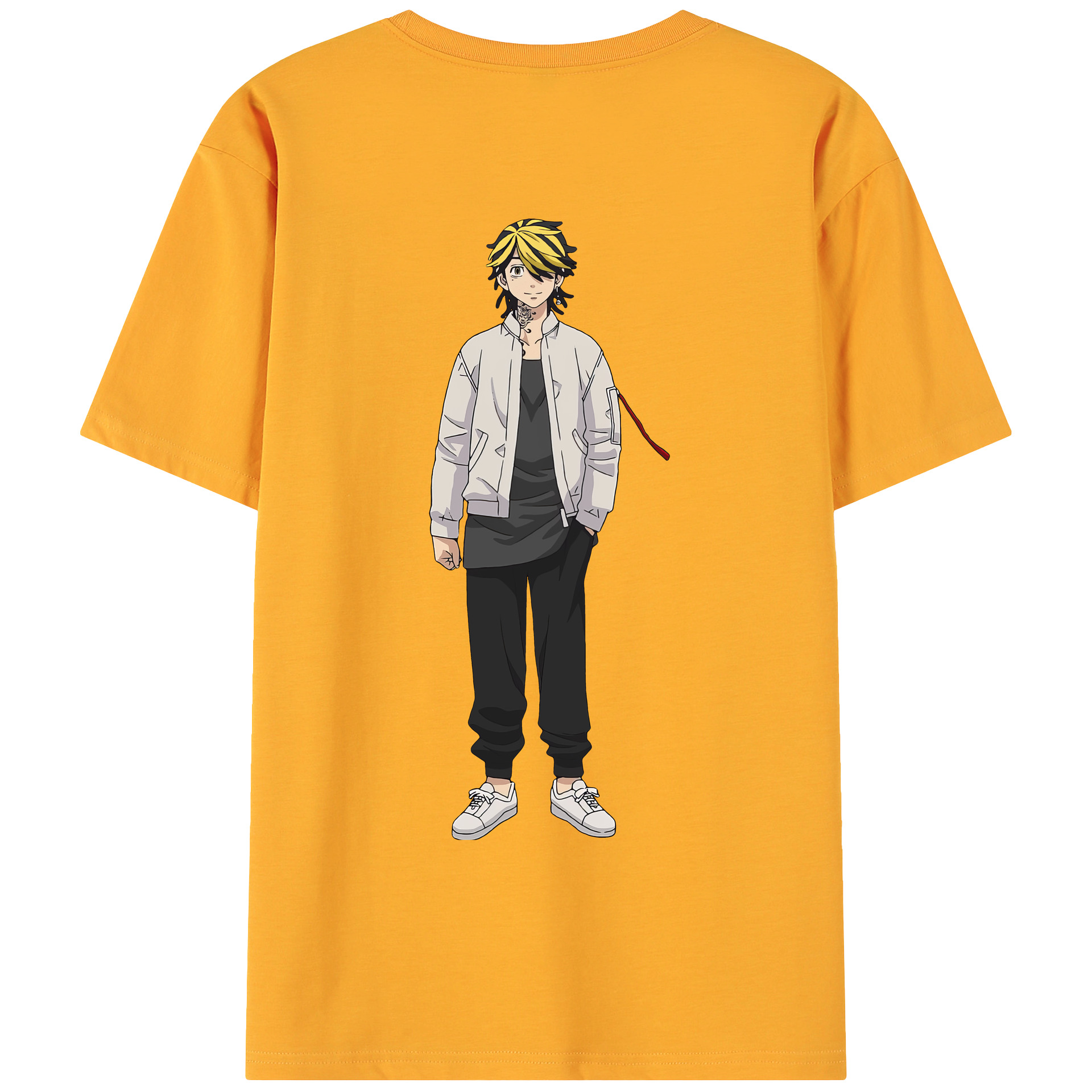 （画像用） 東京リベンジャーズ Tokyo Revengers 綿100％ メンズ半袖Tシャツ（バックプリント） 通気性
