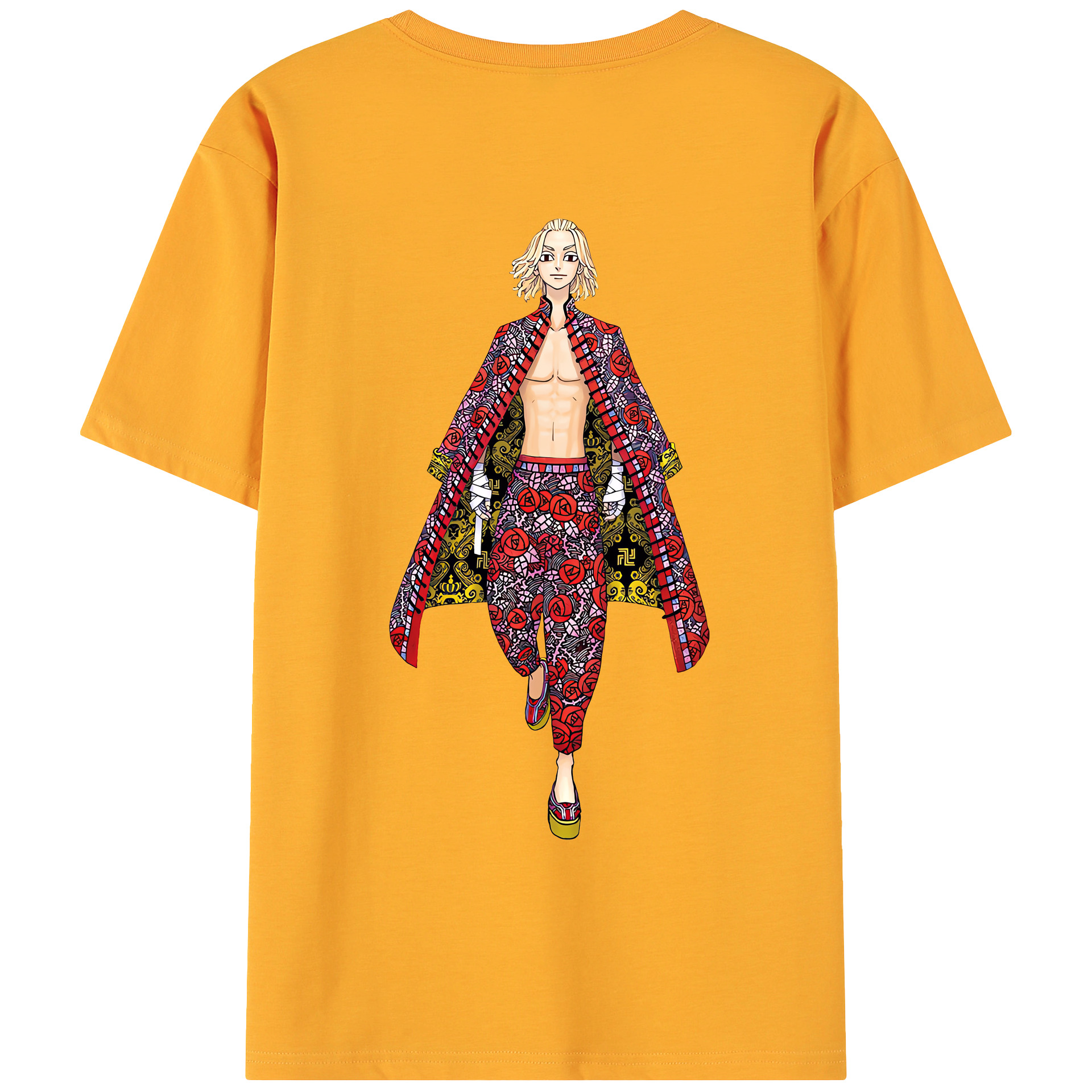 （画像用） 東京リベンジャーズ Tokyo Revengers 綿100％ メンズ半袖Tシャツ（バックプリント） 通気性