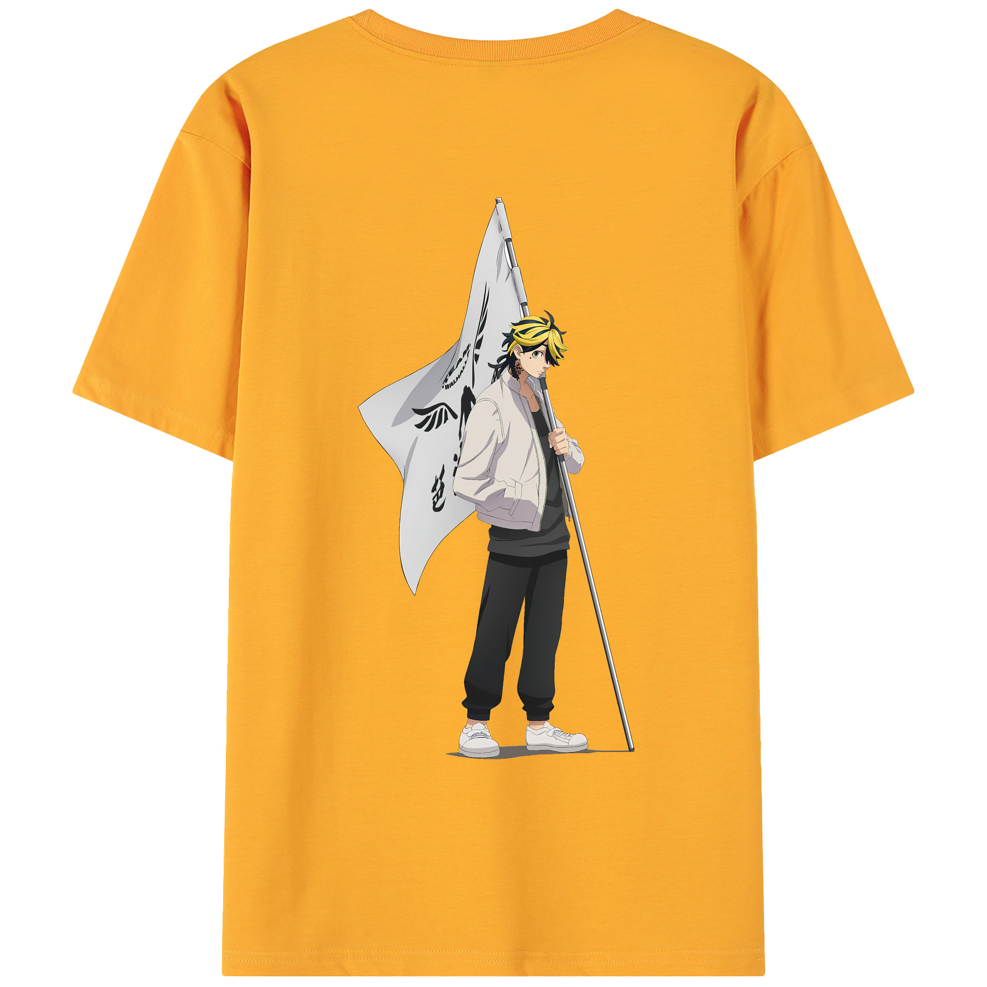 （画像用） 東京リベンジャーズ Tokyo Revengers 綿100％ メンズ半袖Tシャツ（バックプリント） 通気性