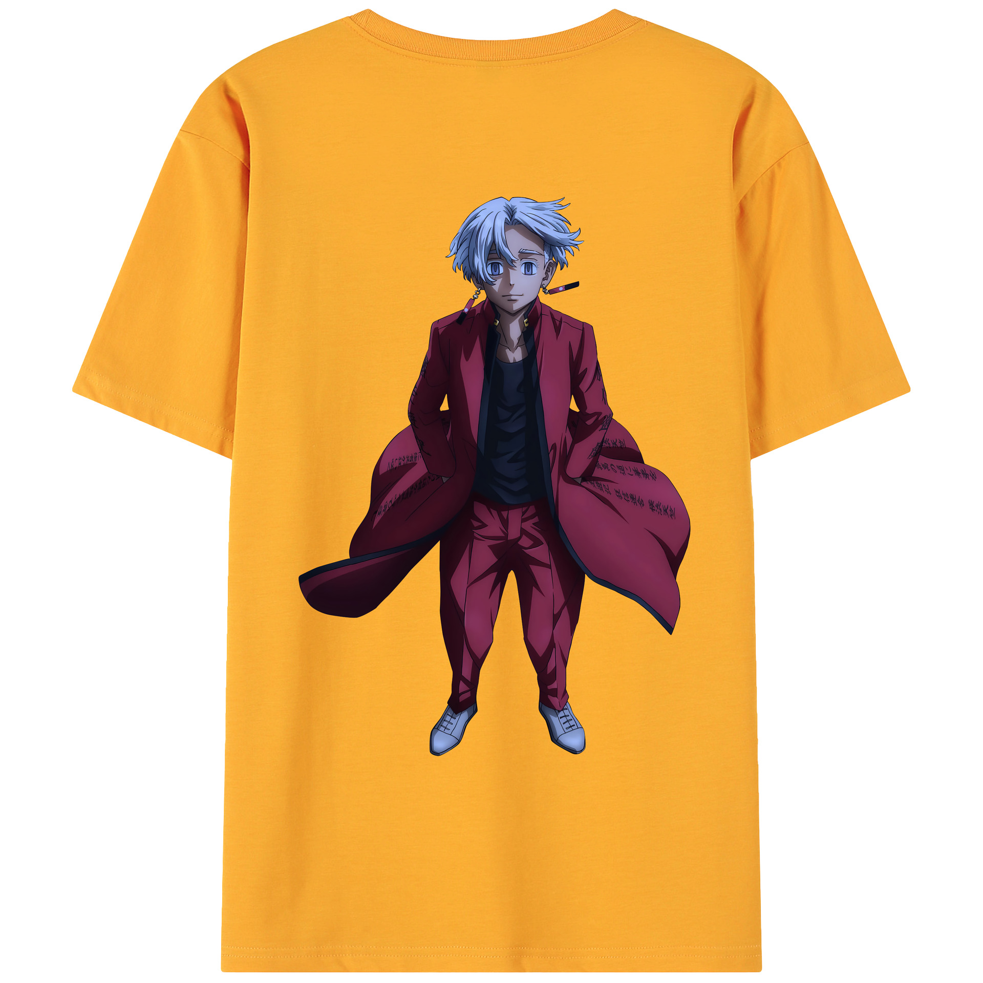 （画像用） 東京リベンジャーズ Tokyo Revengers 綿100％ メンズ半袖Tシャツ（バックプリント） 通気性