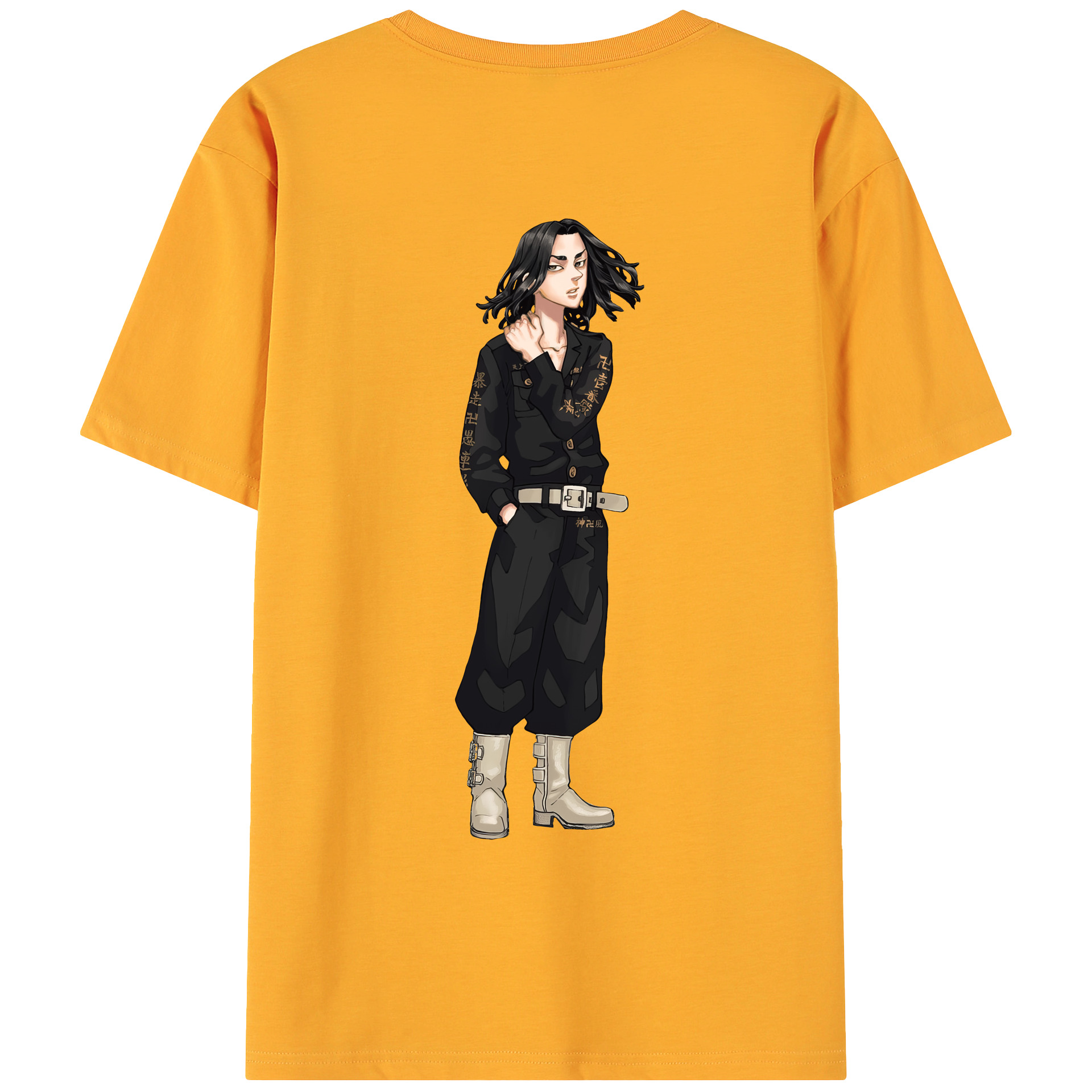 （画像用） 東京リベンジャーズ Tokyo Revengers 綿100％ メンズ半袖Tシャツ（バックプリント） 通気性