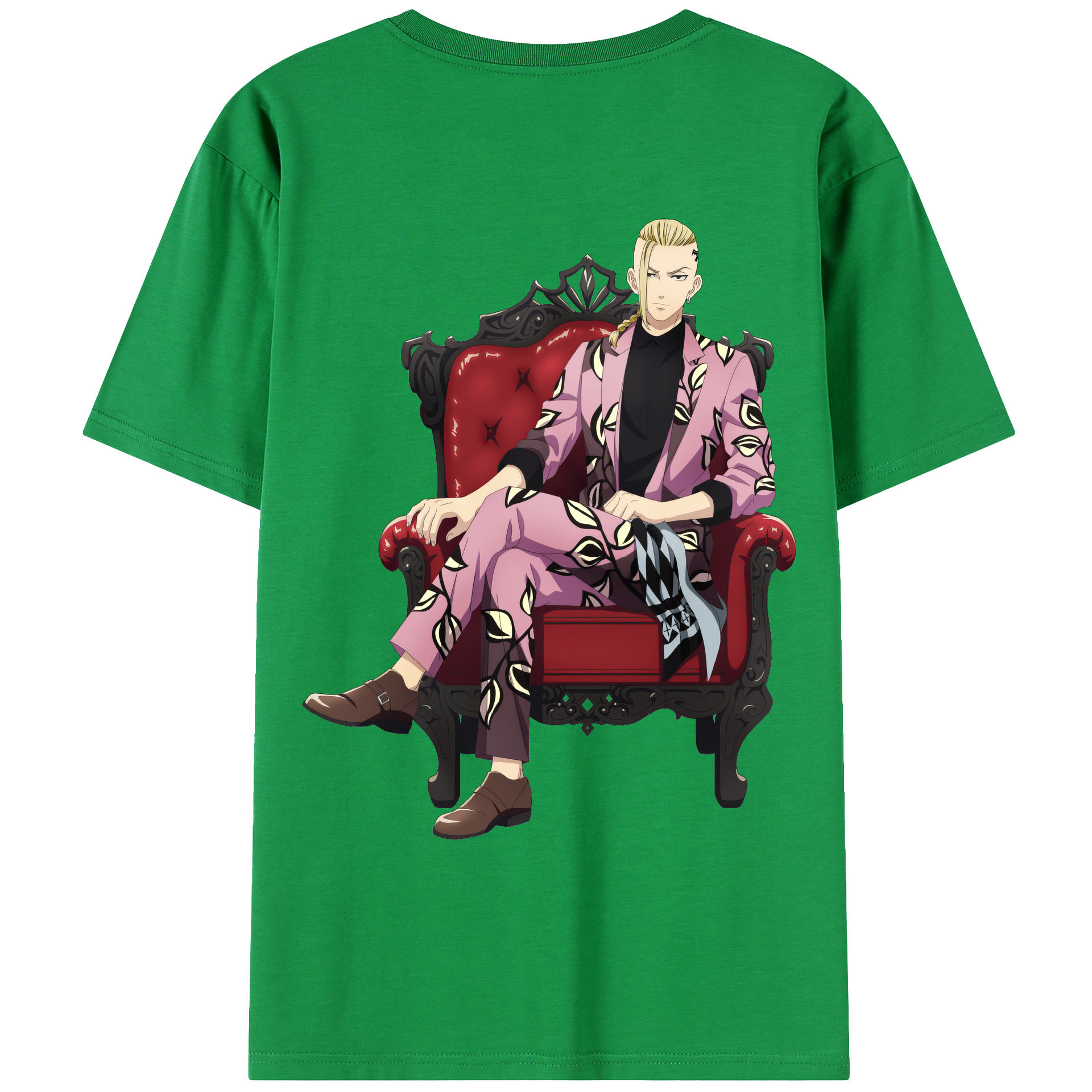 （画像用） 東京リベンジャーズ Tokyo Revengers 綿100％ メンズ半袖Tシャツ（バックプリント） 通気性