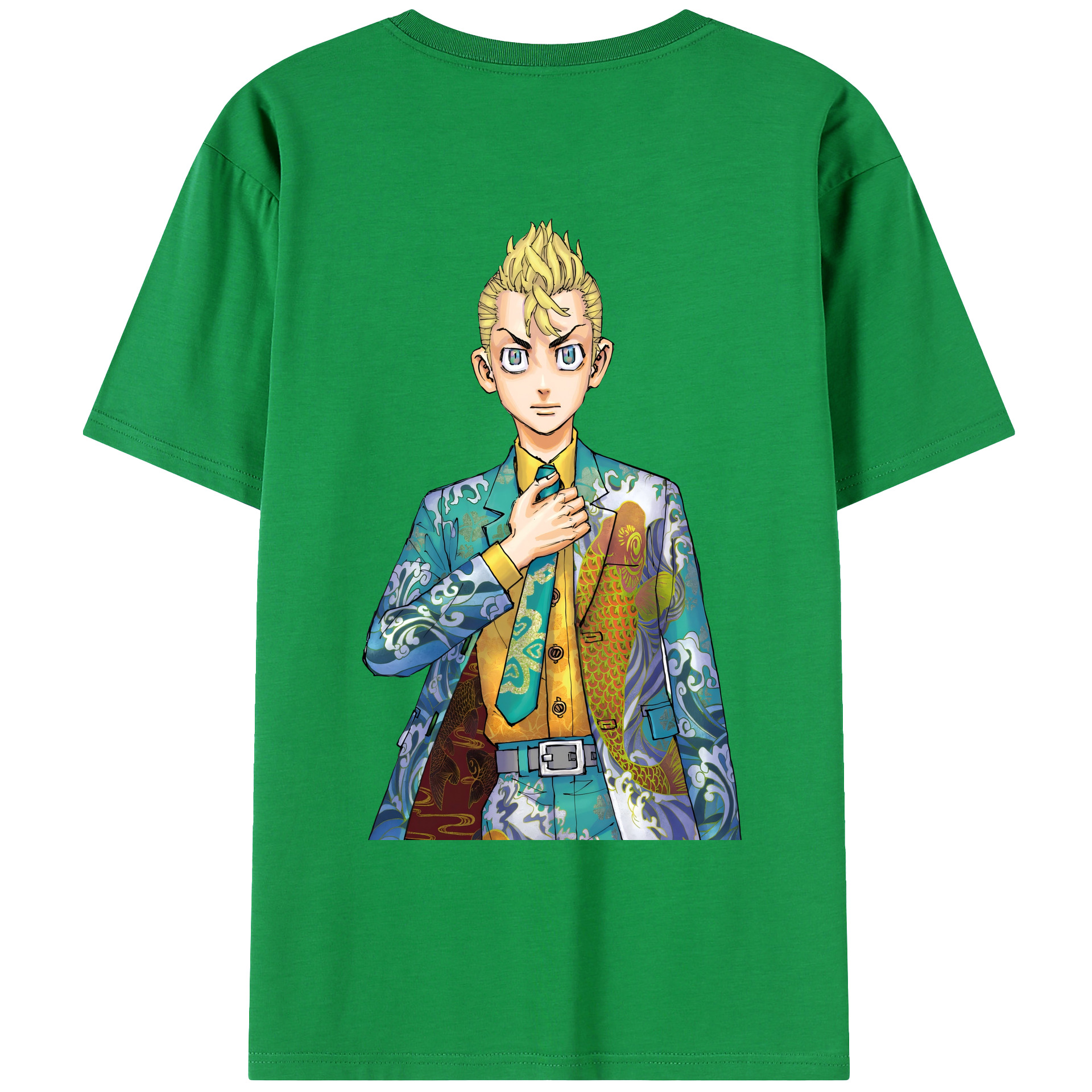 （画像用） 東京リベンジャーズ Tokyo Revengers 綿100％ メンズ半袖Tシャツ（バックプリント） 通気性