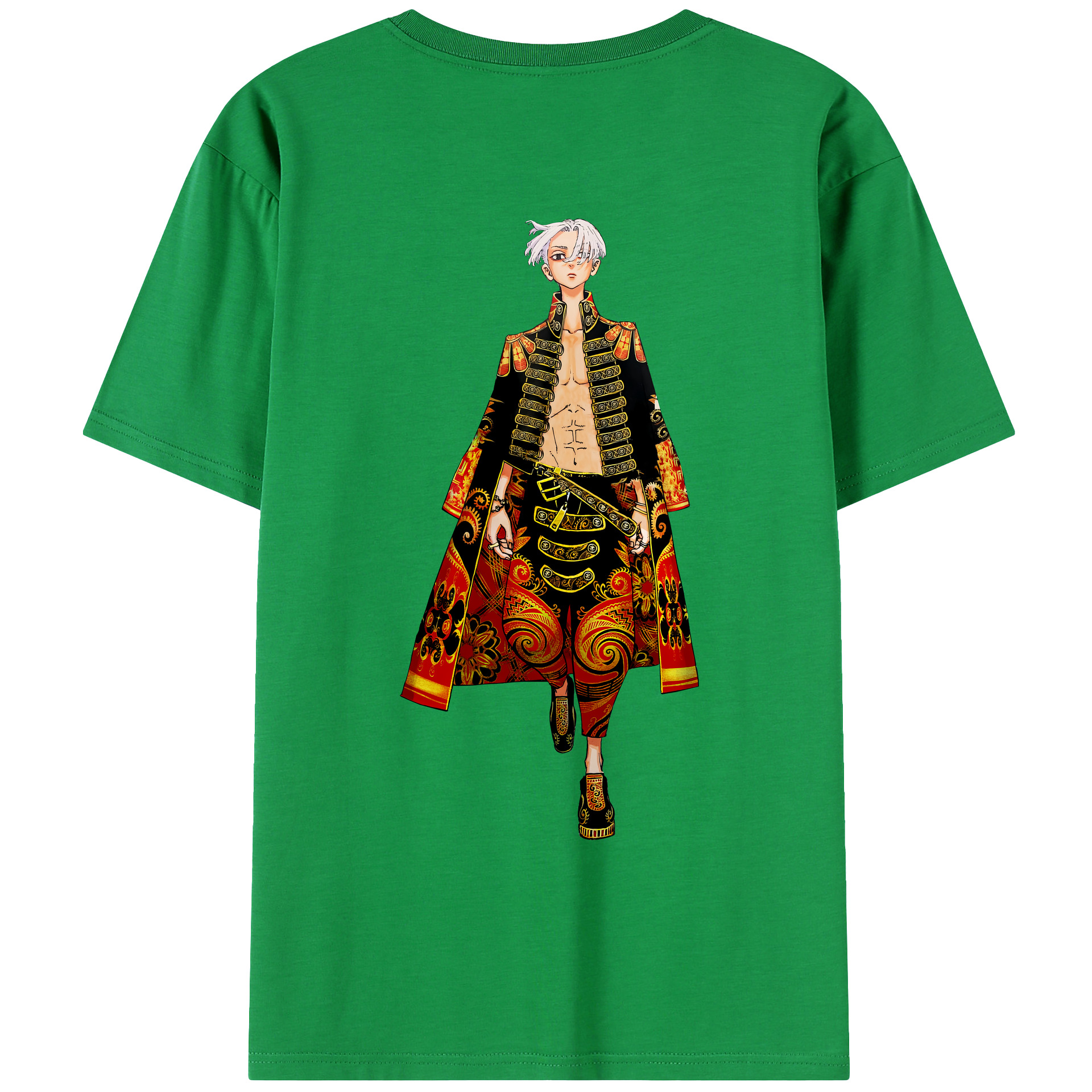 （画像用） 東京リベンジャーズ Tokyo Revengers 綿100％ メンズ半袖Tシャツ（バックプリント） 通気性