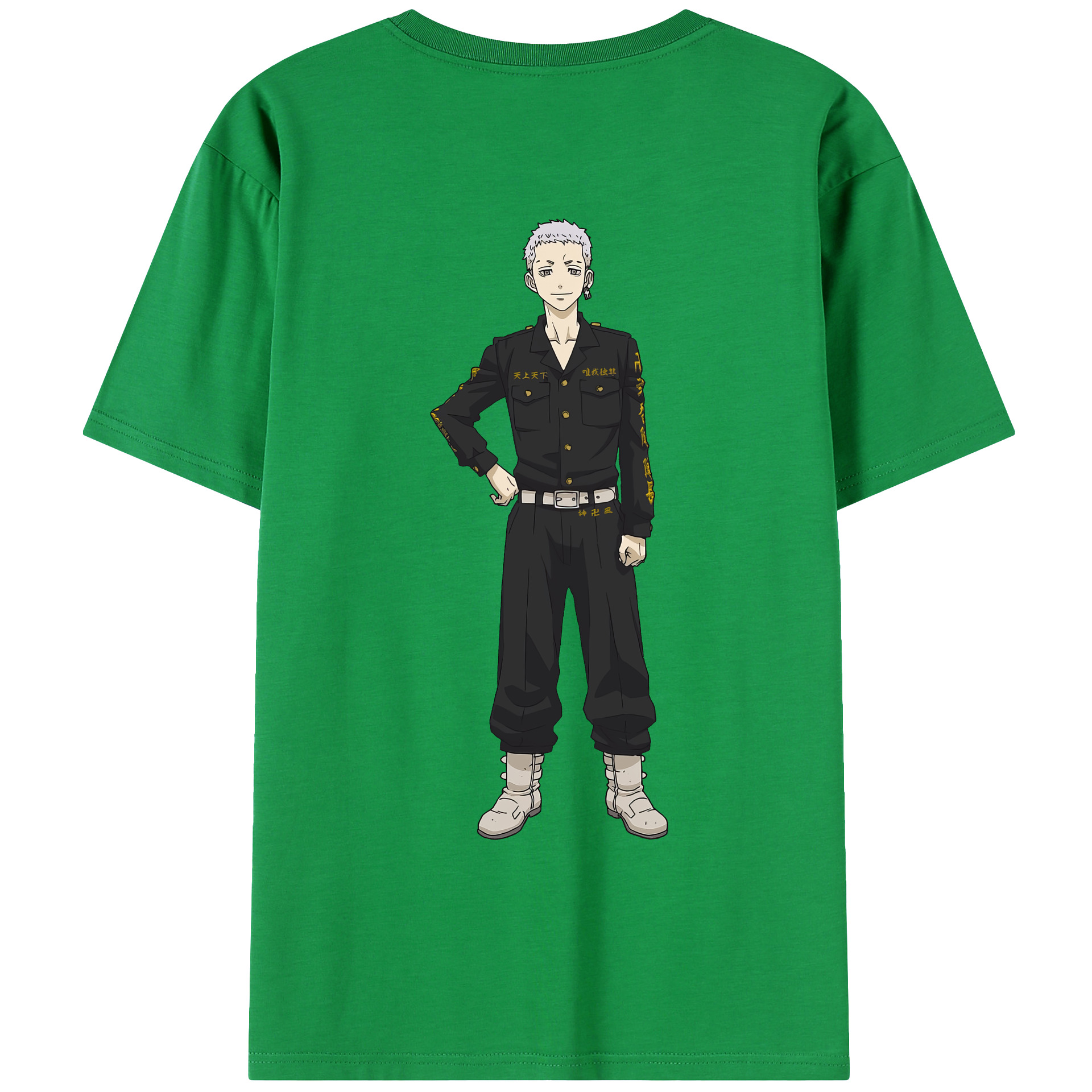 （画像用） 東京リベンジャーズ Tokyo Revengers 綿100％ メンズ半袖Tシャツ（バックプリント） 通気性