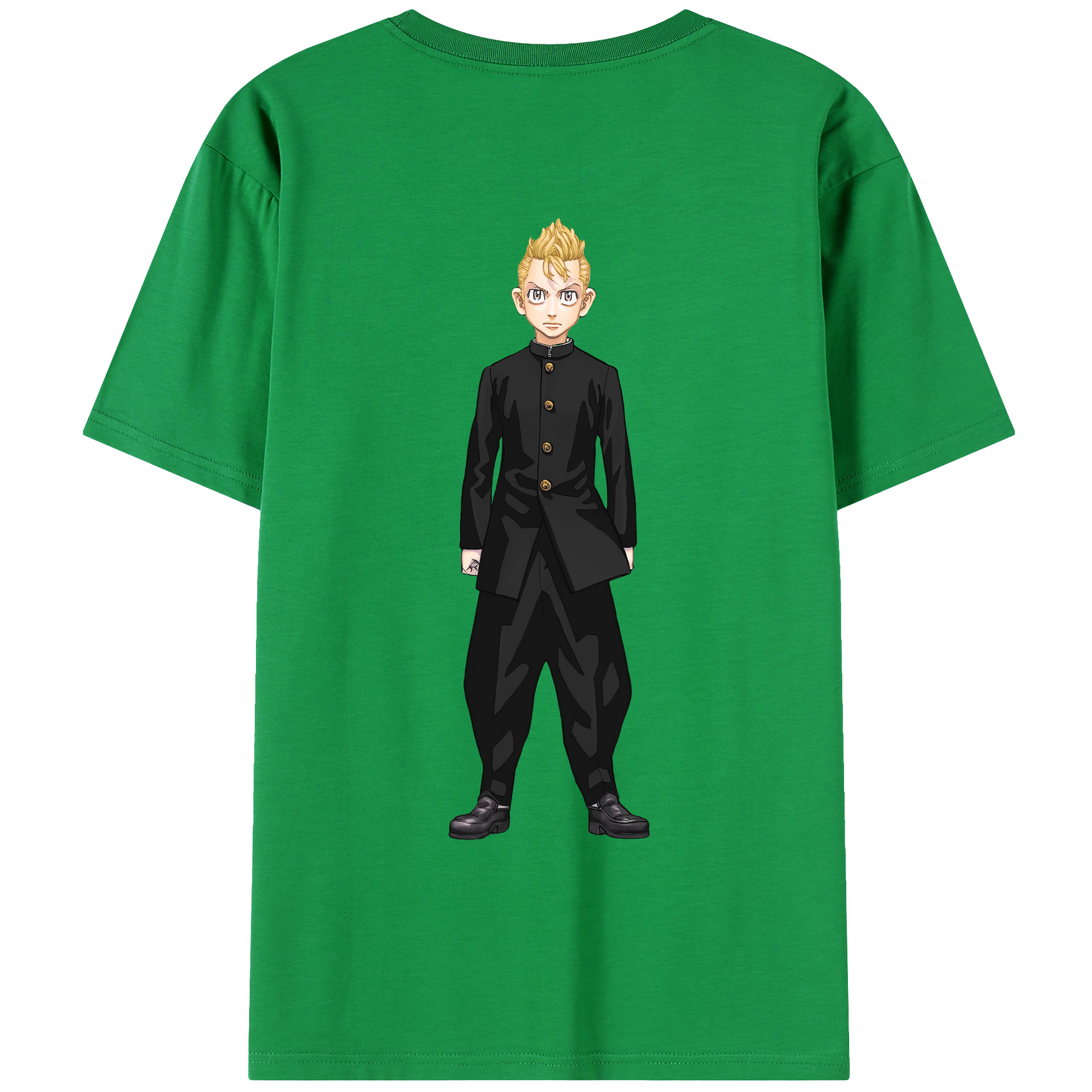 （画像用） 東京リベンジャーズ Tokyo Revengers 綿100％ メンズ半袖Tシャツ（バックプリント） 通気性