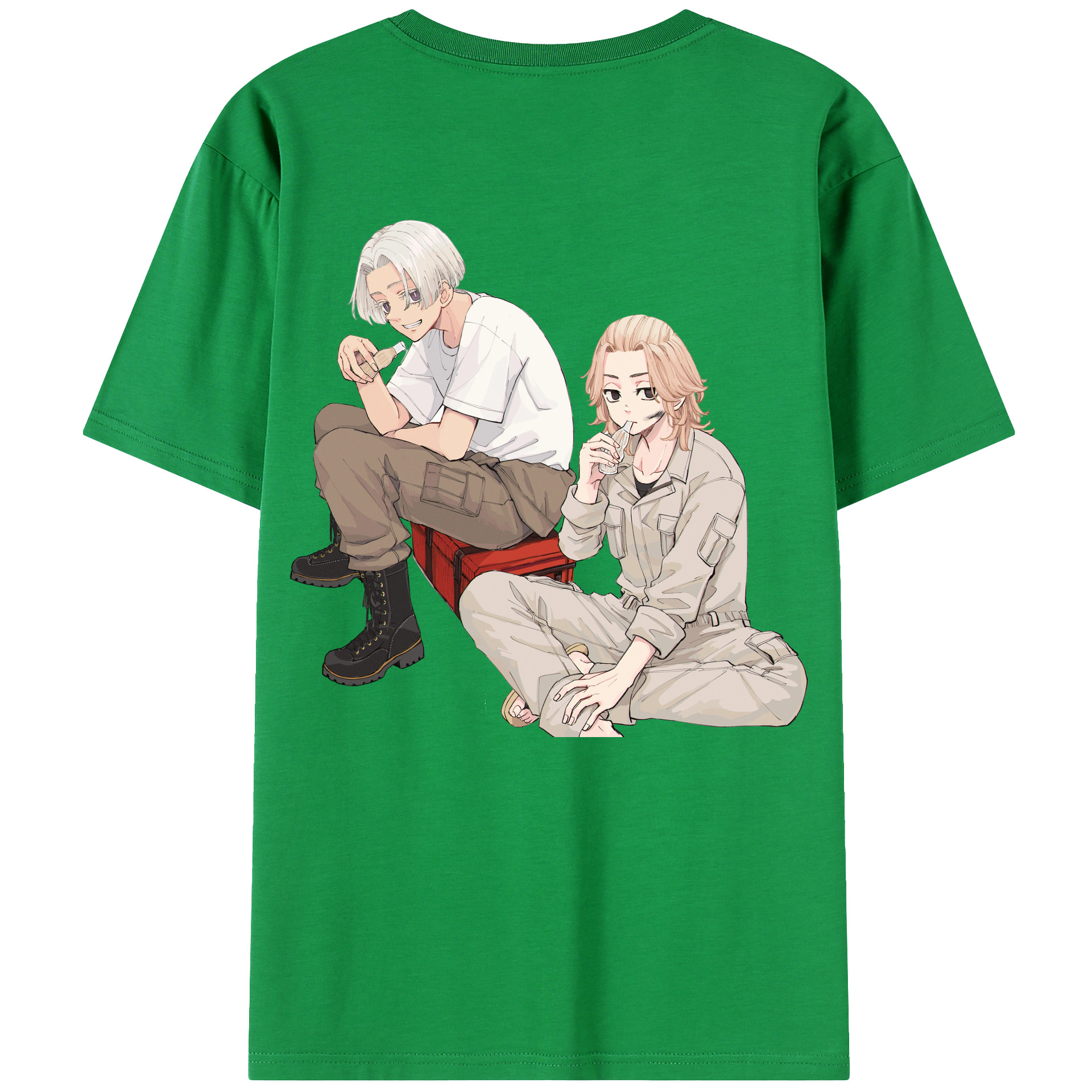 （画像用） 東京リベンジャーズ Tokyo Revengers 綿100％ メンズ半袖Tシャツ（バックプリント） 通気性