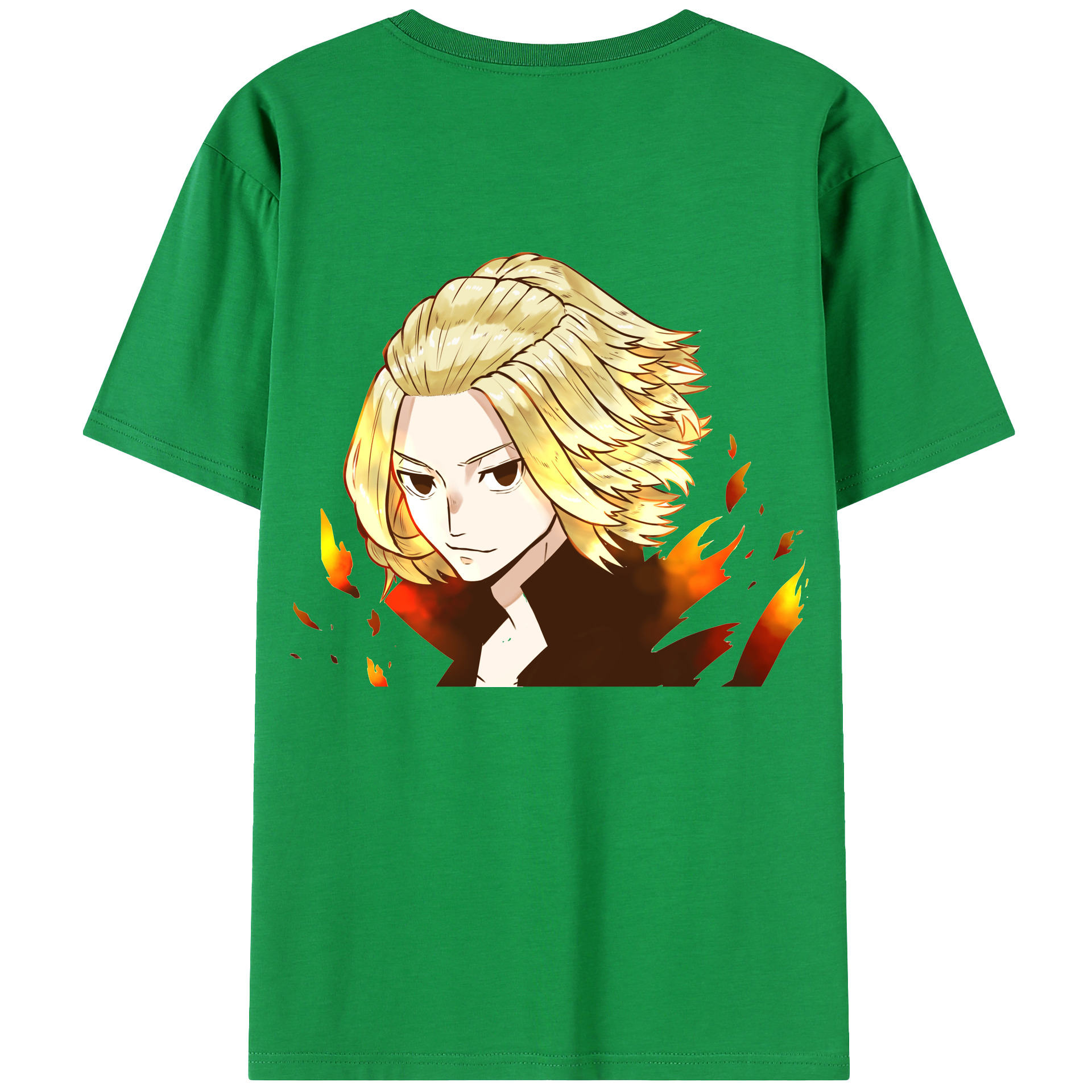 （画像用） 東京リベンジャーズ Tokyo Revengers 綿100％ メンズ半袖Tシャツ（バックプリント） 通気性
