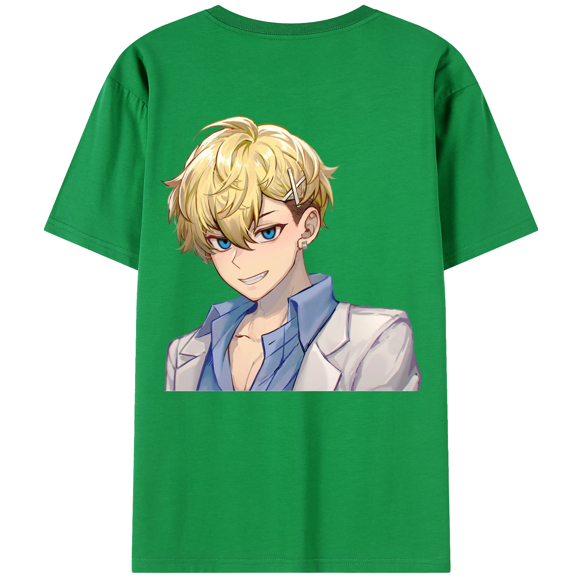 （画像用） 東京リベンジャーズ Tokyo Revengers 綿100％ メンズ半袖Tシャツ（バックプリント） 通気性