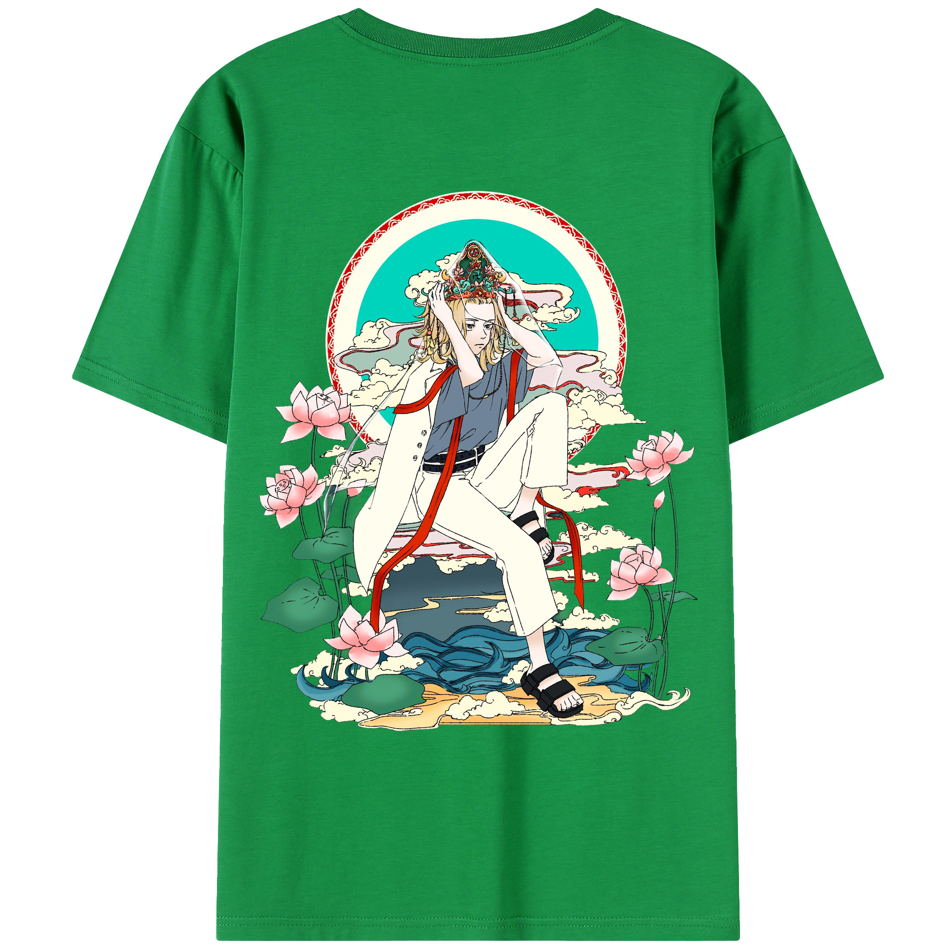 （画像用） 東京リベンジャーズ Tokyo Revengers 綿100％ メンズ半袖Tシャツ（バックプリント） 通気性