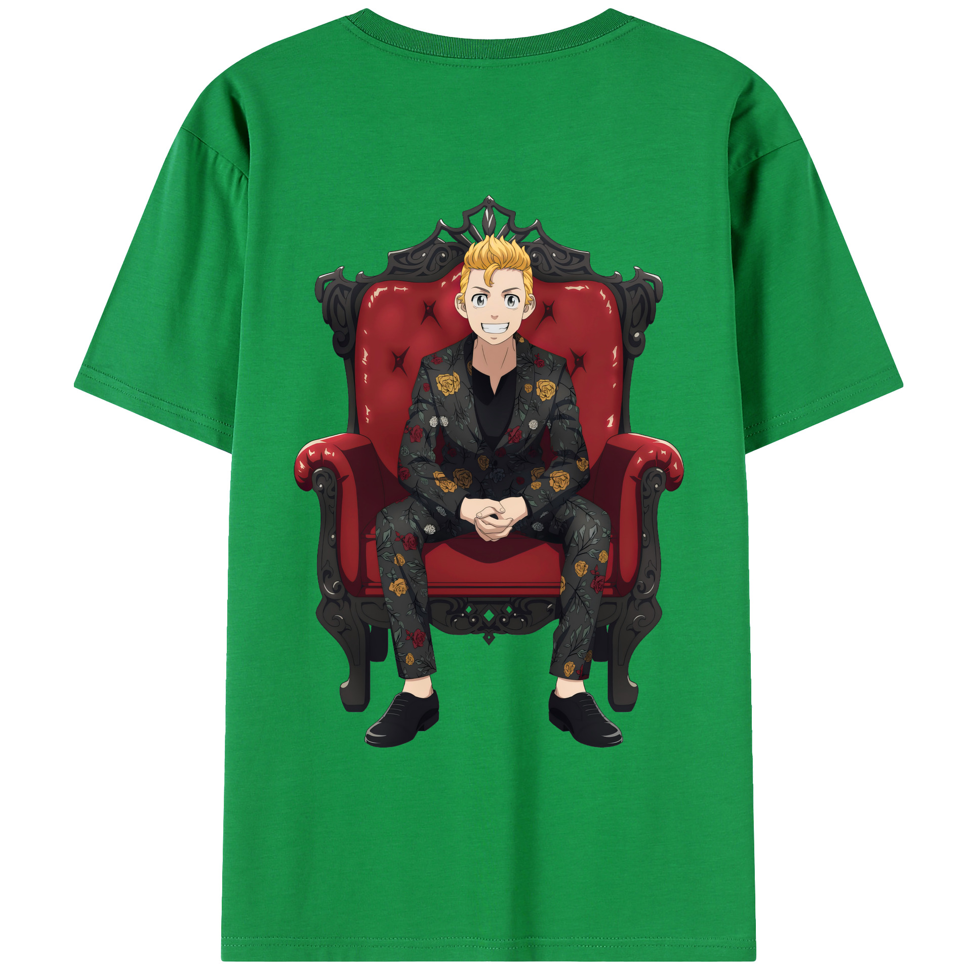 （画像用） 東京リベンジャーズ Tokyo Revengers 綿100％ メンズ半袖Tシャツ（バックプリント） 通気性