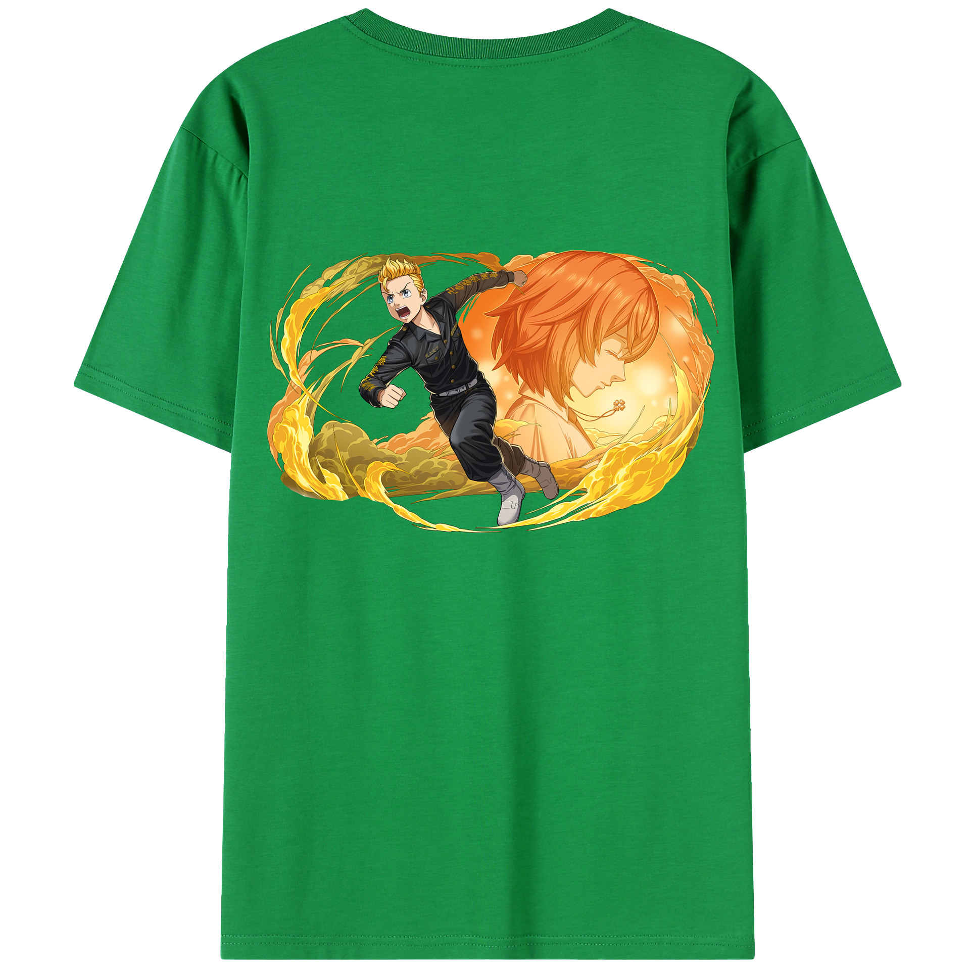 （画像用） 東京リベンジャーズ Tokyo Revengers 綿100％ メンズ半袖Tシャツ（バックプリント） 通気性