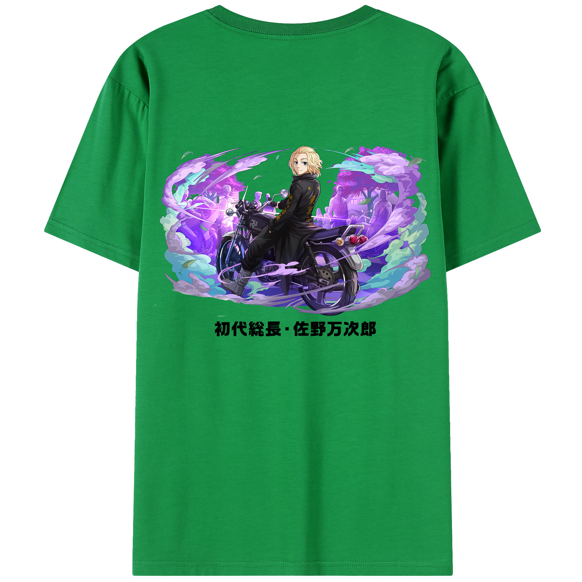 （画像用） 東京リベンジャーズ Tokyo Revengers 綿100％ メンズ半袖Tシャツ（バックプリント） 通気性
