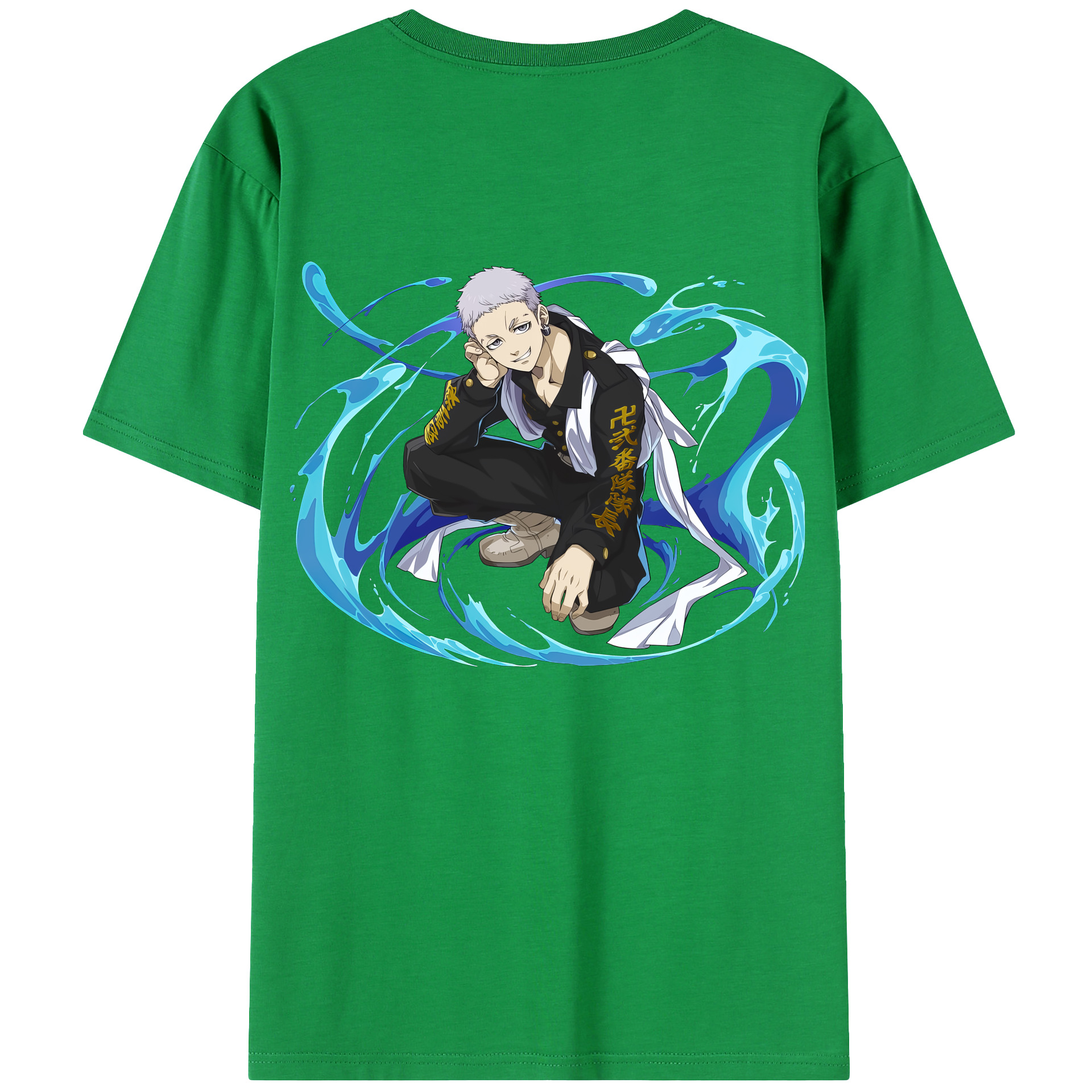 （画像用） 東京リベンジャーズ Tokyo Revengers 綿100％ メンズ半袖Tシャツ（バックプリント） 通気性