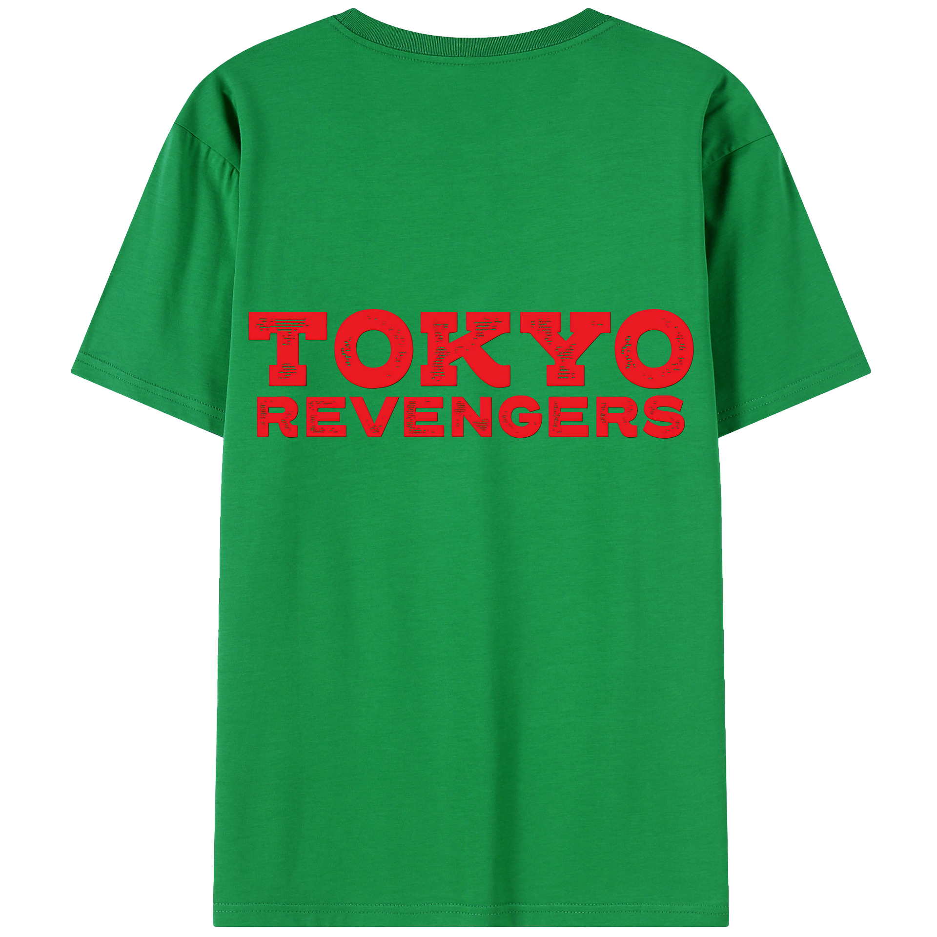 （画像用） 東京リベンジャーズ Tokyo Revengers 綿100％ メンズ半袖Tシャツ（バックプリント） 通気性