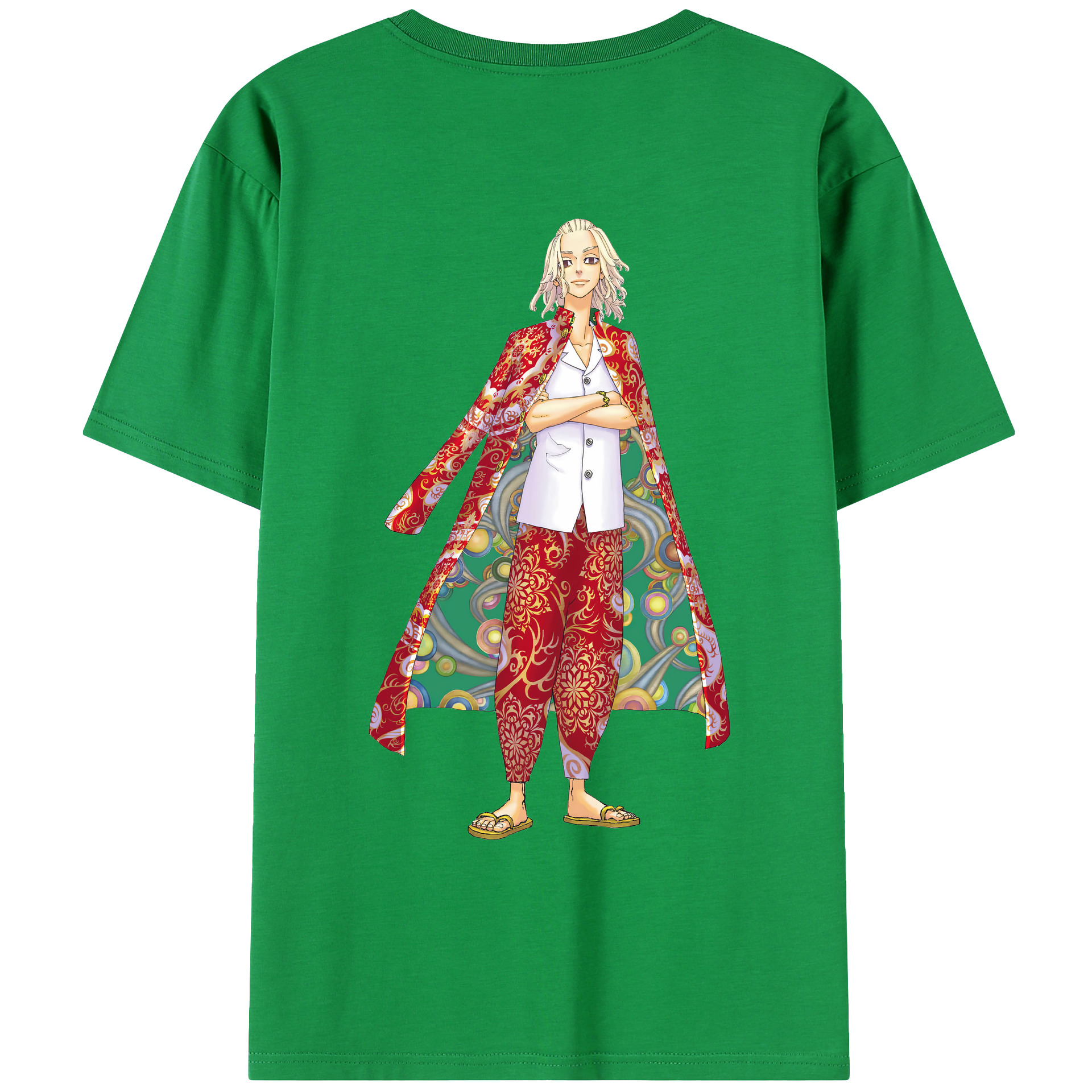 （画像用） 東京リベンジャーズ Tokyo Revengers 綿100％ メンズ半袖Tシャツ（バックプリント） 通気性