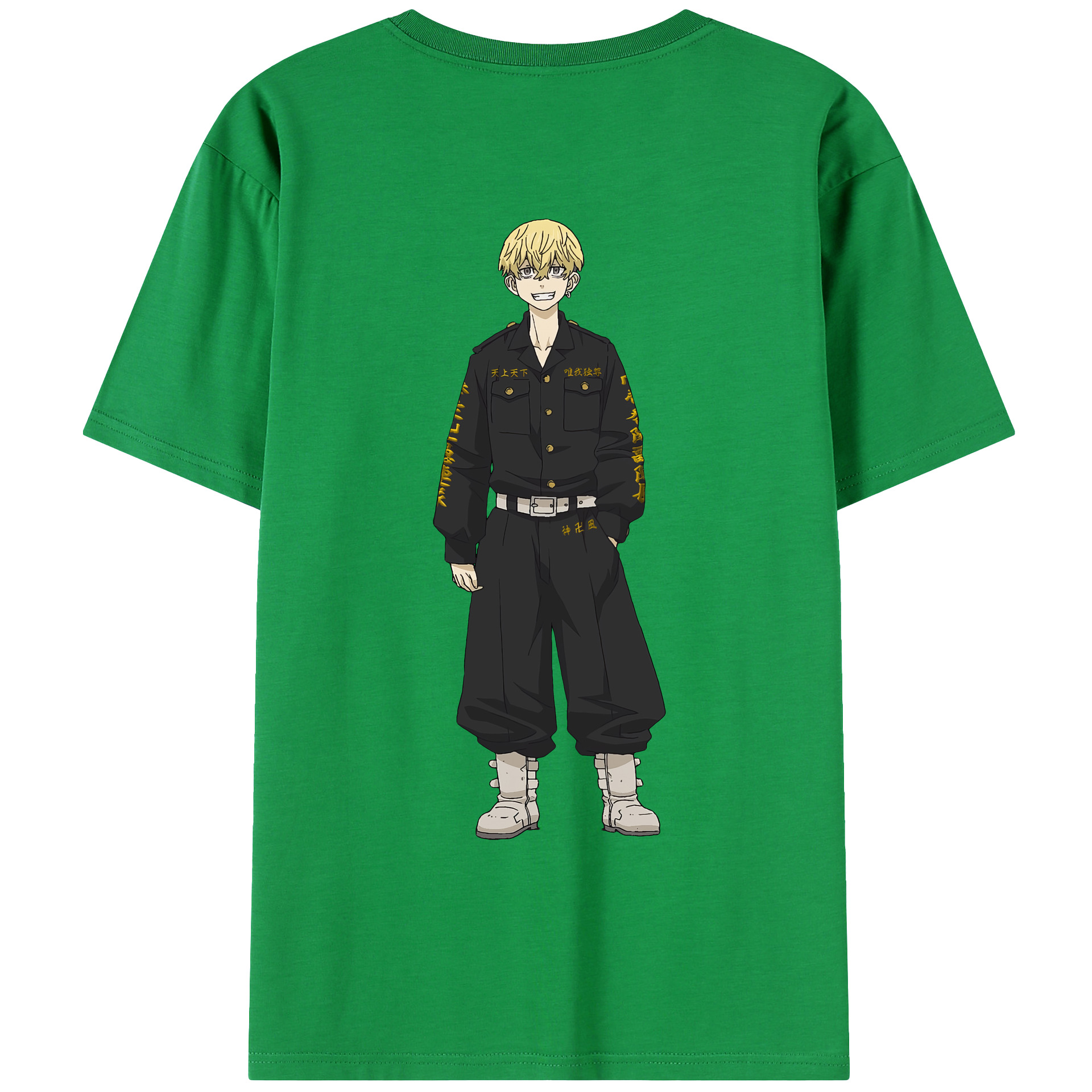 （画像用） 東京リベンジャーズ Tokyo Revengers 綿100％ メンズ半袖Tシャツ（バックプリント） 通気性