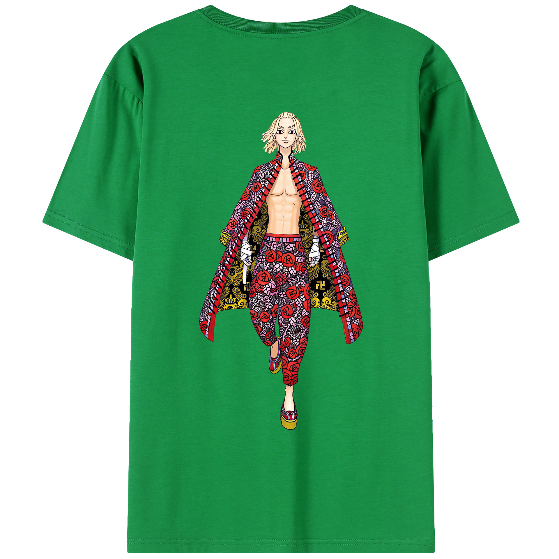 （画像用） 東京リベンジャーズ Tokyo Revengers 綿100％ メンズ半袖Tシャツ（バックプリント） 通気性