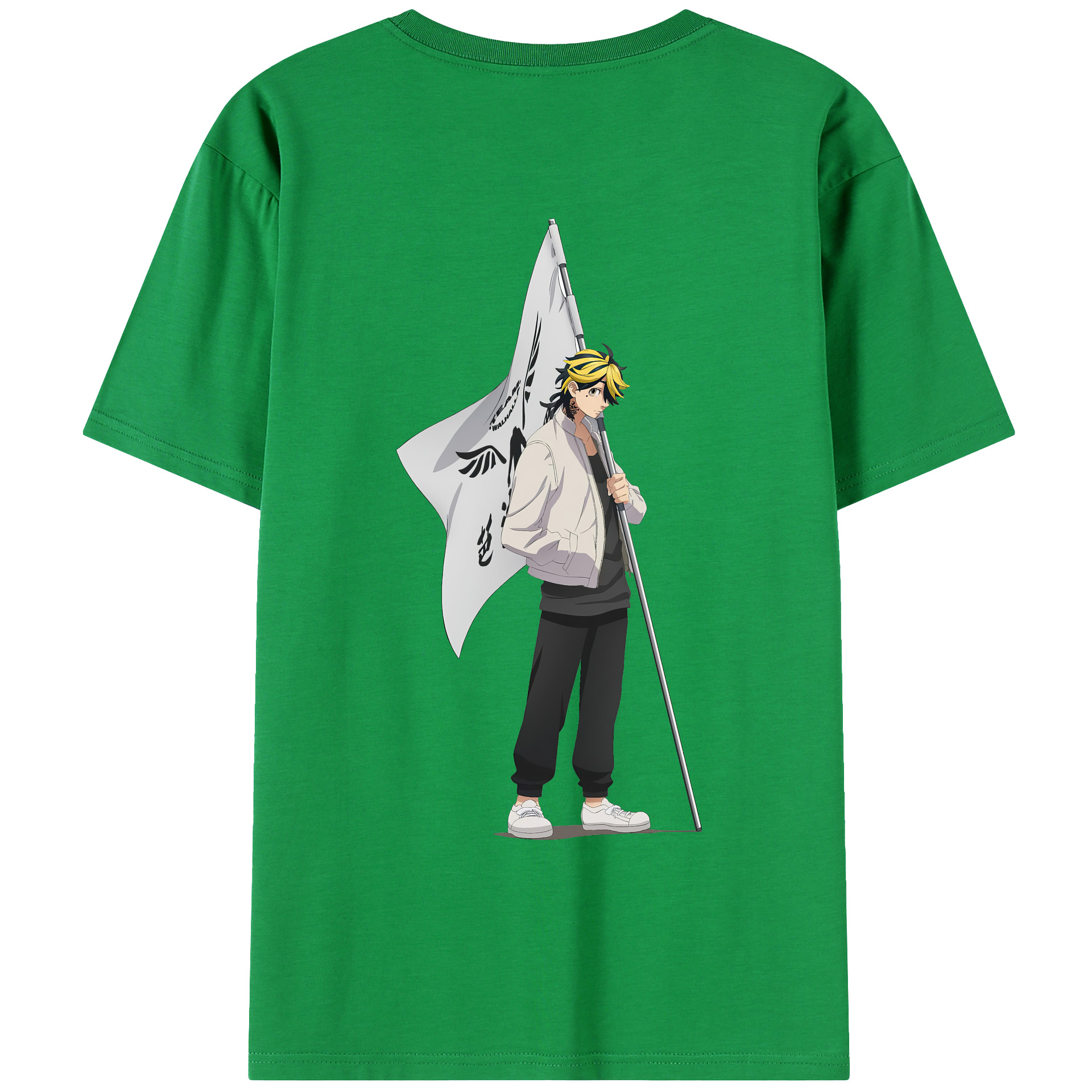 （画像用） 東京リベンジャーズ Tokyo Revengers 綿100％ メンズ半袖Tシャツ（バックプリント） 通気性