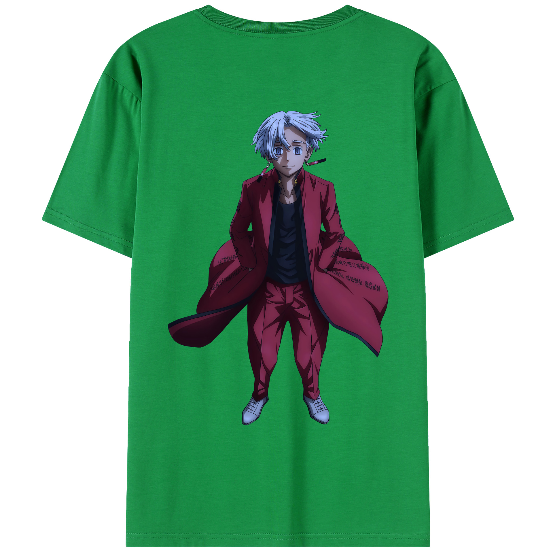 （画像用） 東京リベンジャーズ Tokyo Revengers 綿100％ メンズ半袖Tシャツ（バックプリント） 通気性